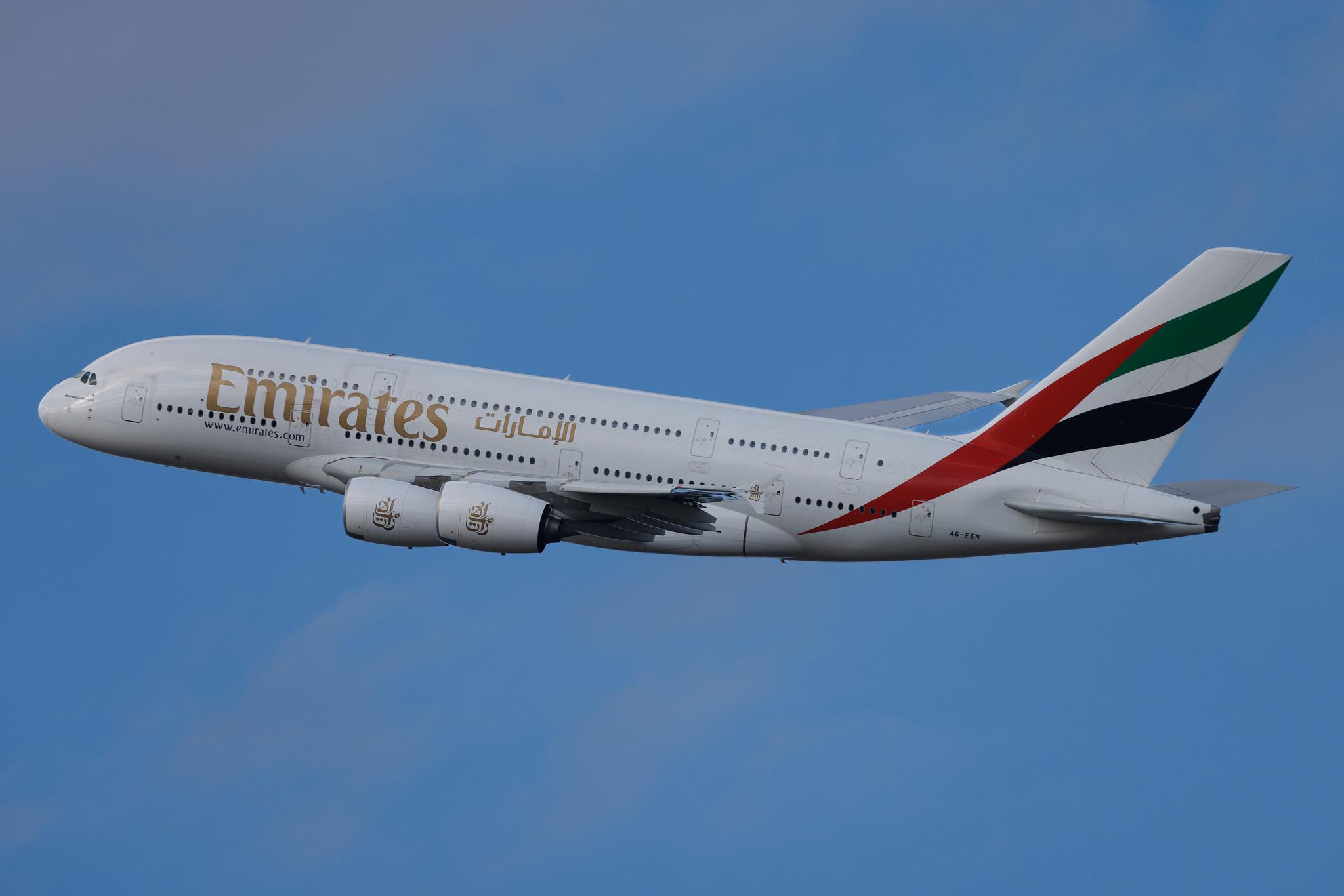 Vienna International Airport: Emirates (EK / UAE) | Airbus A380-861 A388 | A6-EEN | MSN 135