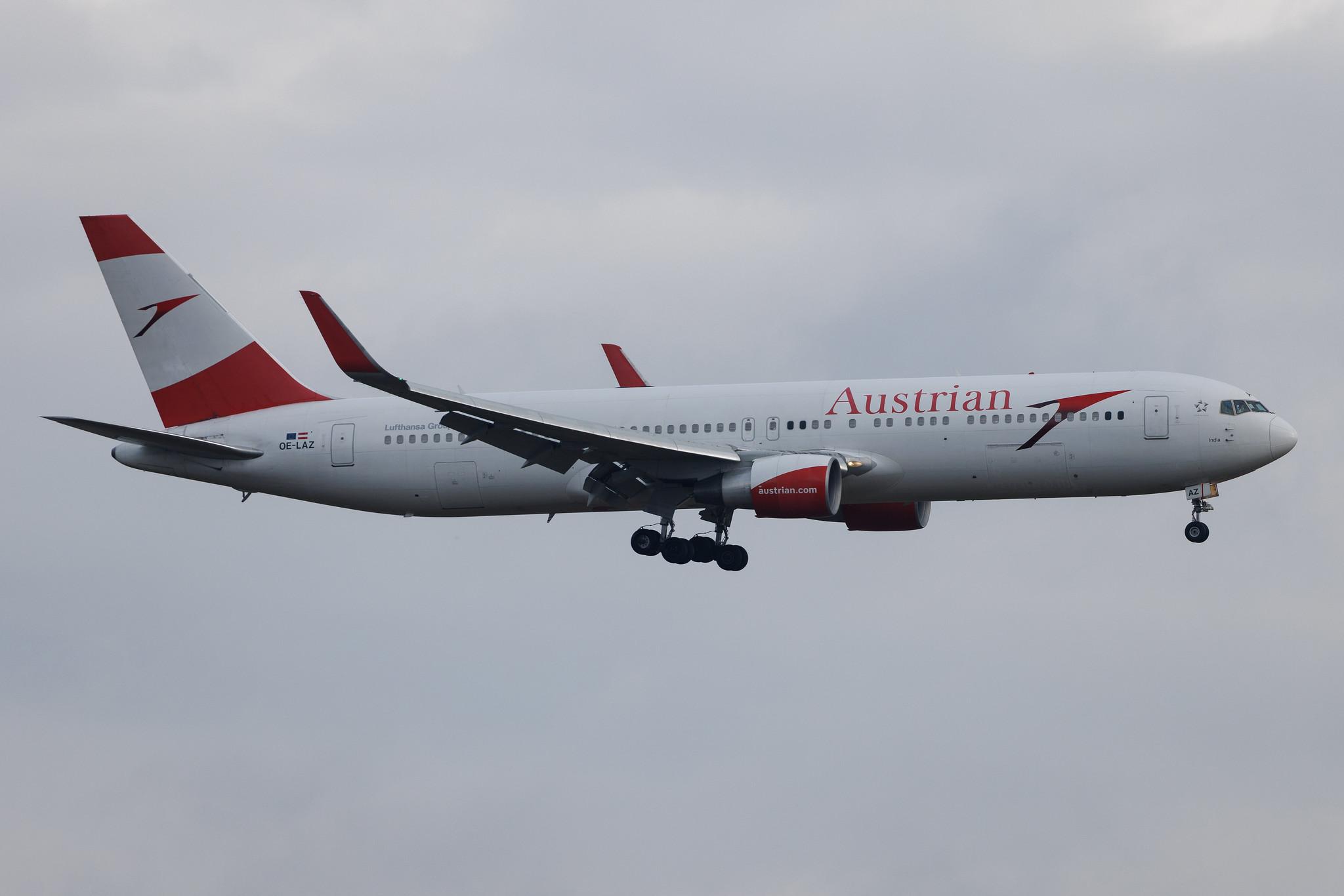 Vienna International Airport: Austrian Airlines (OS / AUA) | Boeing 767-3Z9(ER) B763 | OE-LAZ | MSN 30331