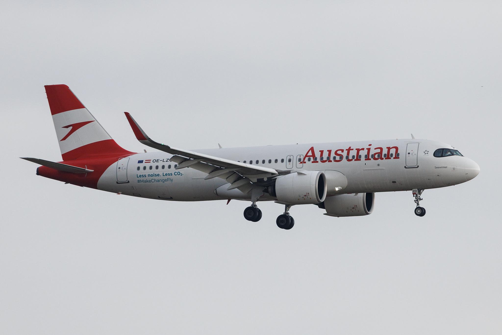 Vienna International Airport: Austrian Airlines (OS / AUA) | Airbus A320-271N A20N | OE-LZO | MSN 11076
