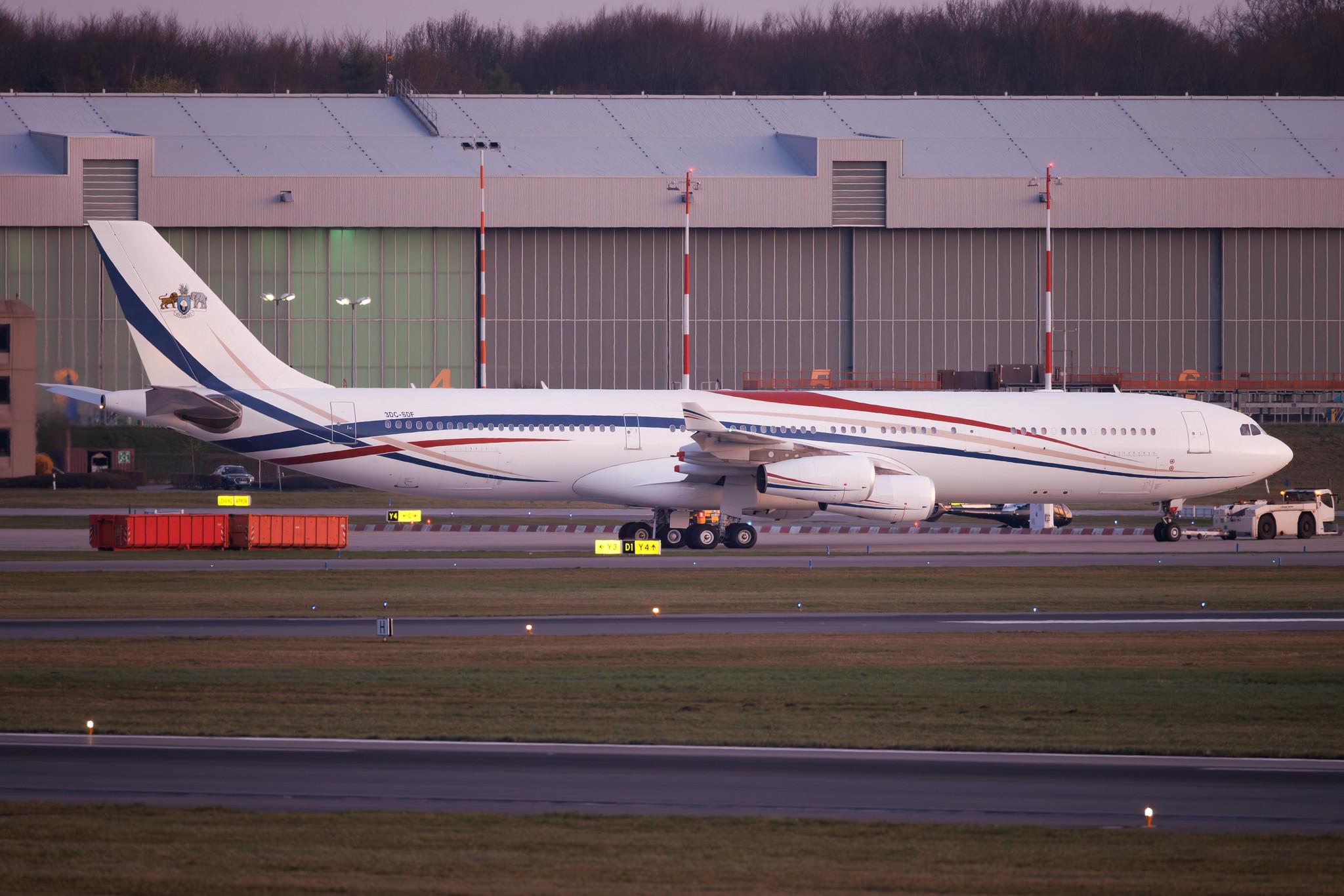 Hamburg Airport: Kingdom of Swaziland | Airbus A340-313 A343 | 3DC-SDF | MSN 406