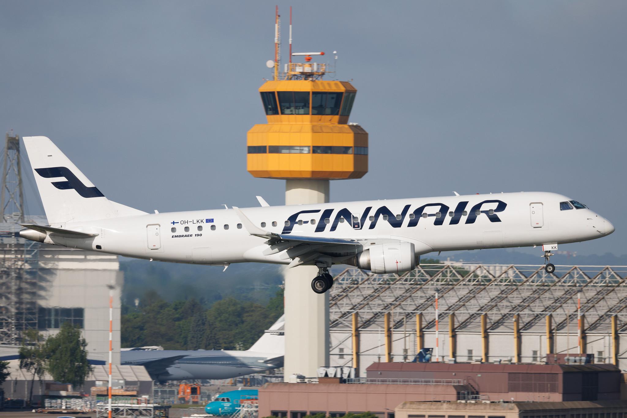 Hamburg Airport: Finnair (AY / FIN) | Operator: NORRA | Embraer E190LR E190 | OH-LKK | MSN 19000127