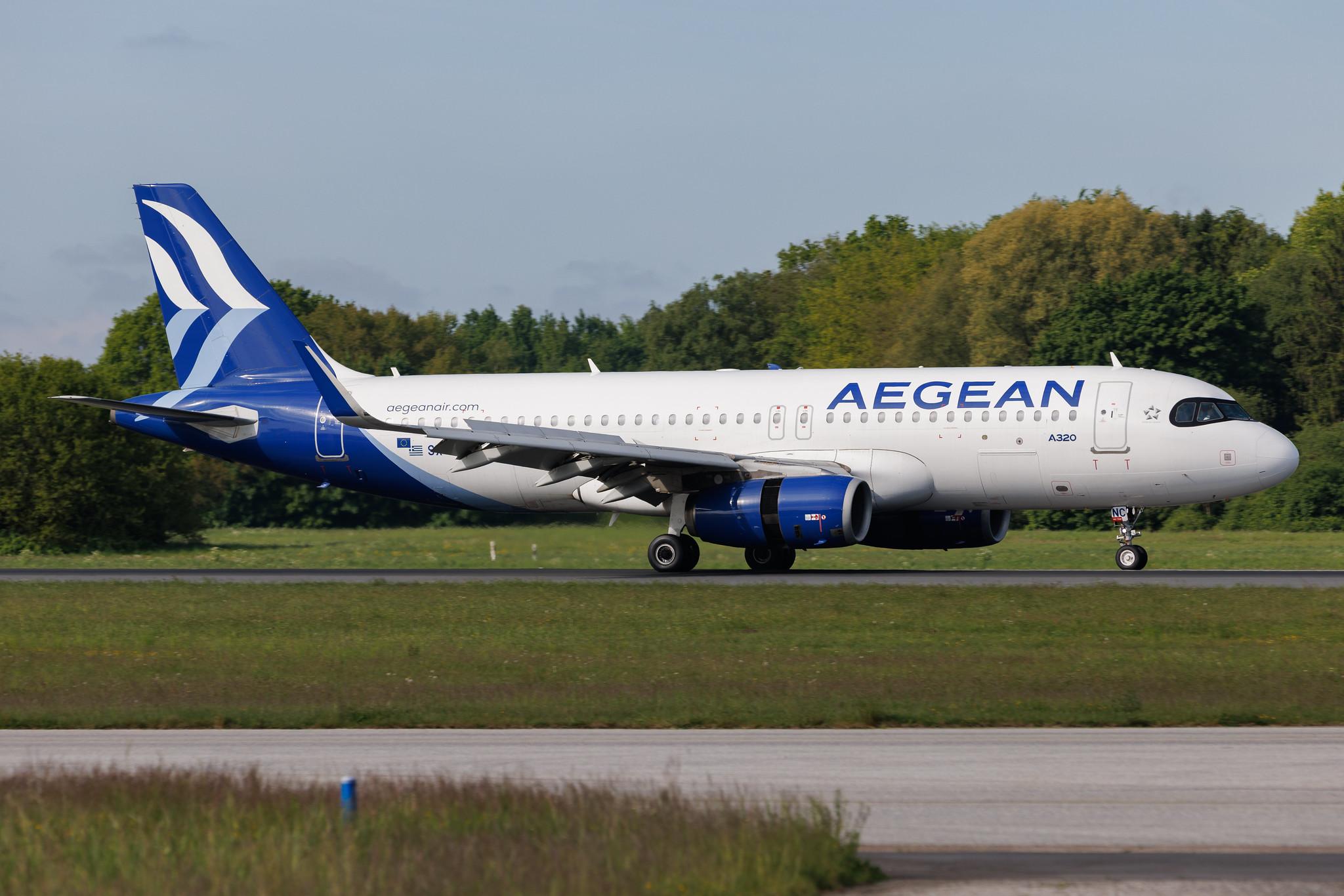 Hamburg Airport: Aegean Airlines (A3 / AEE) | Airbus A320-232 A320 | SX-DNC | MSN 6961