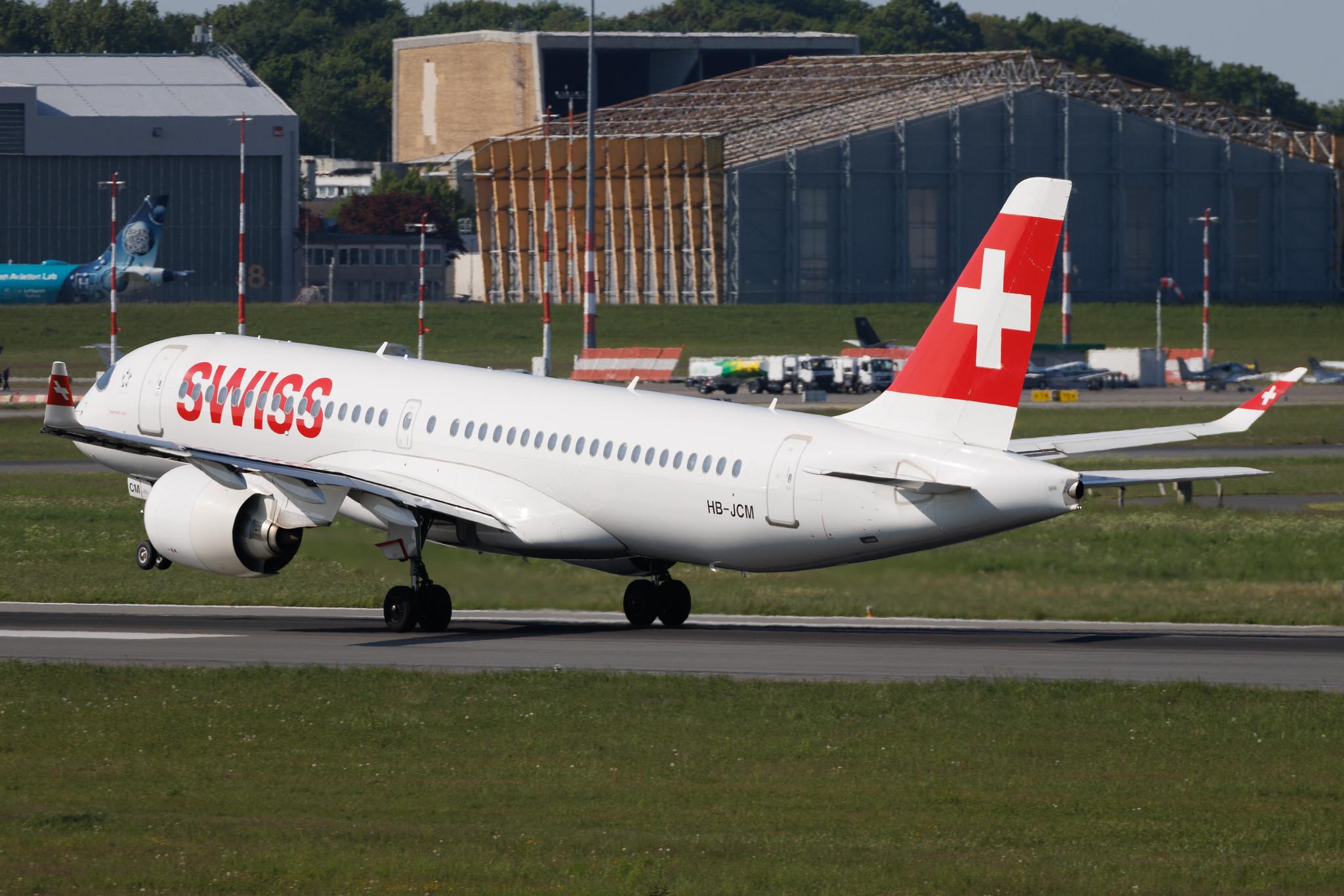 Hamburg Airport: Swiss (LX / SWR) | Airbus A220-300 BCS3 | HB-JCM | MSN 55030