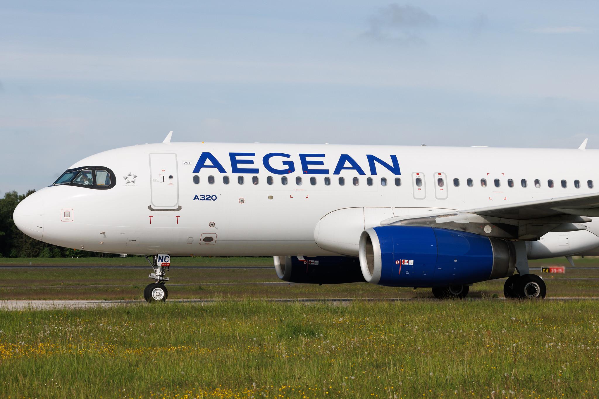 Hamburg Airport: Aegean Airlines (A3 / AEE) | Airbus A320-232 A320 | SX-DNC | MSN 6961