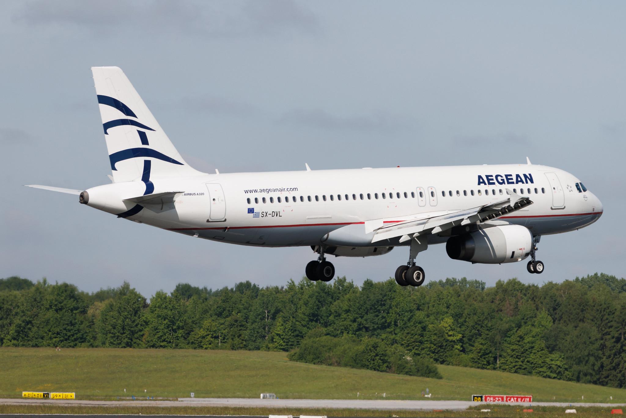 Hamburg Airport: Aegean Airlines (A3 / AEE) | Airbus A320-232 A320 | SX-DVL | MSN 3423