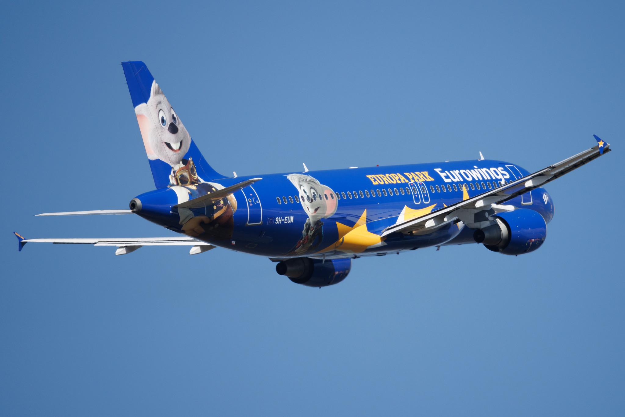 Düsseldorf Airport: Eurowings (EW / EWG) | Livery: Europa Park Livery | Operator: Eurowings Europe | Airbus A320-214 A320 | 9H-EUM | MSN 03121
