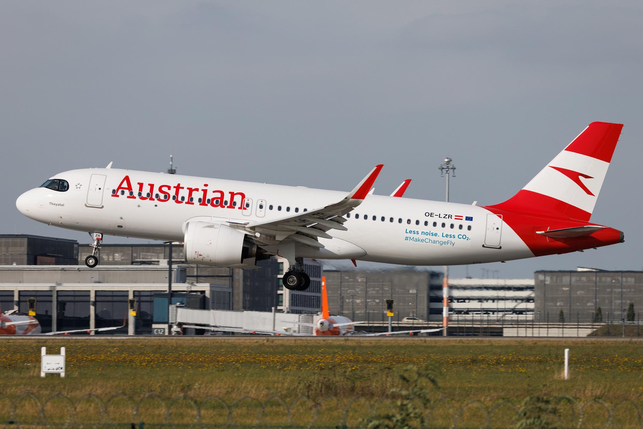 Flughafen Berlin Brandenburg: Austrian Airlines (OS / AUA) | Airbus A320-271N A20N | OE-LZR | MSN 11808