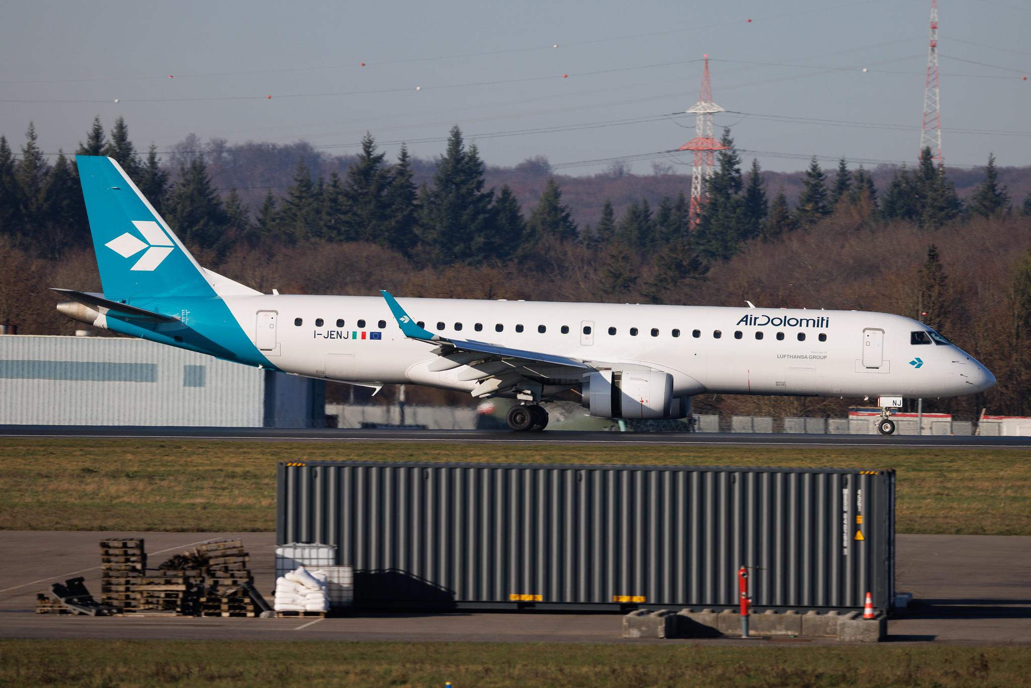 Luxembourg Findel Airport: Air Dolomiti (EN / DLA) | Embraer E190LR E190 | I-JENJ | MSN 19000376