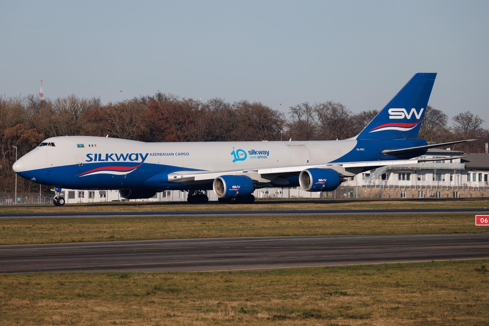 Luxembourg Findel Airport: Silk Way West Airlines (7L / AZG) | Boeing 747-83QF B748 | VQ-BVC | MSN 44937