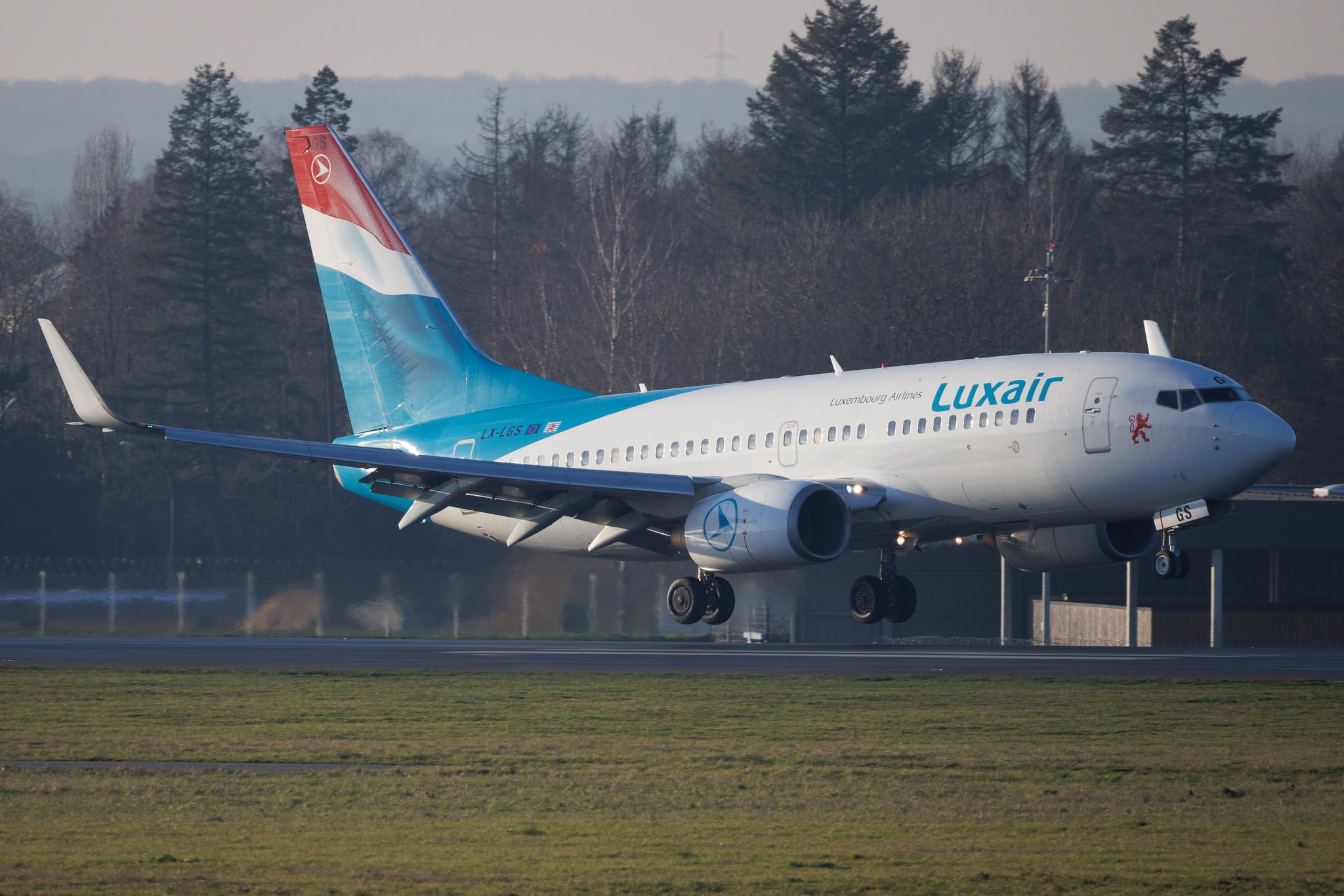 Luxembourg Findel Airport: Luxair (LG / LGL) | Boeing 737-7C9 B737 | LX-LGS | MSN 33956