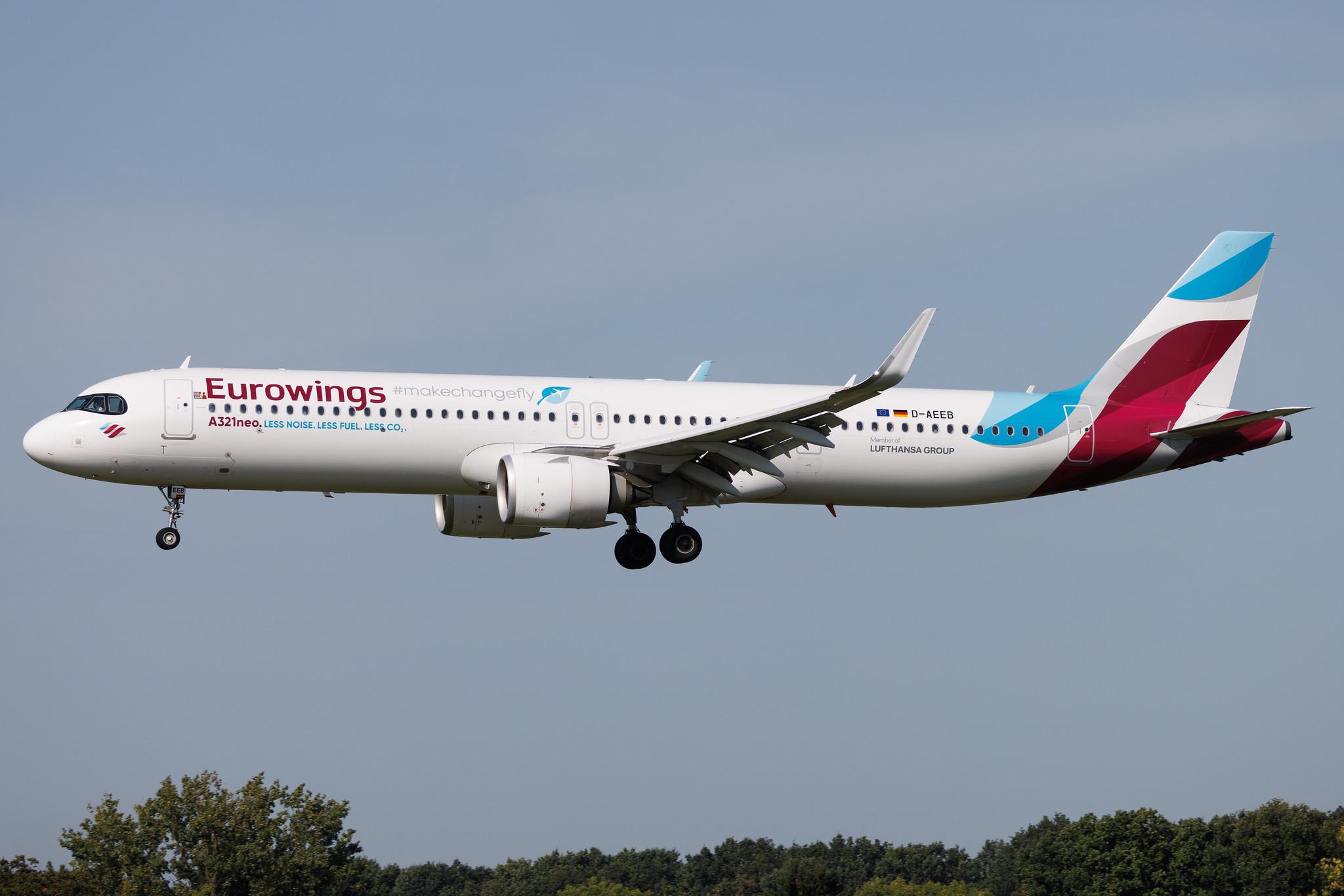 Hamburg Airport: Eurowings (EW / EWG) | Airbus A321-251NX A21N | D-AEEB | MSN 11448