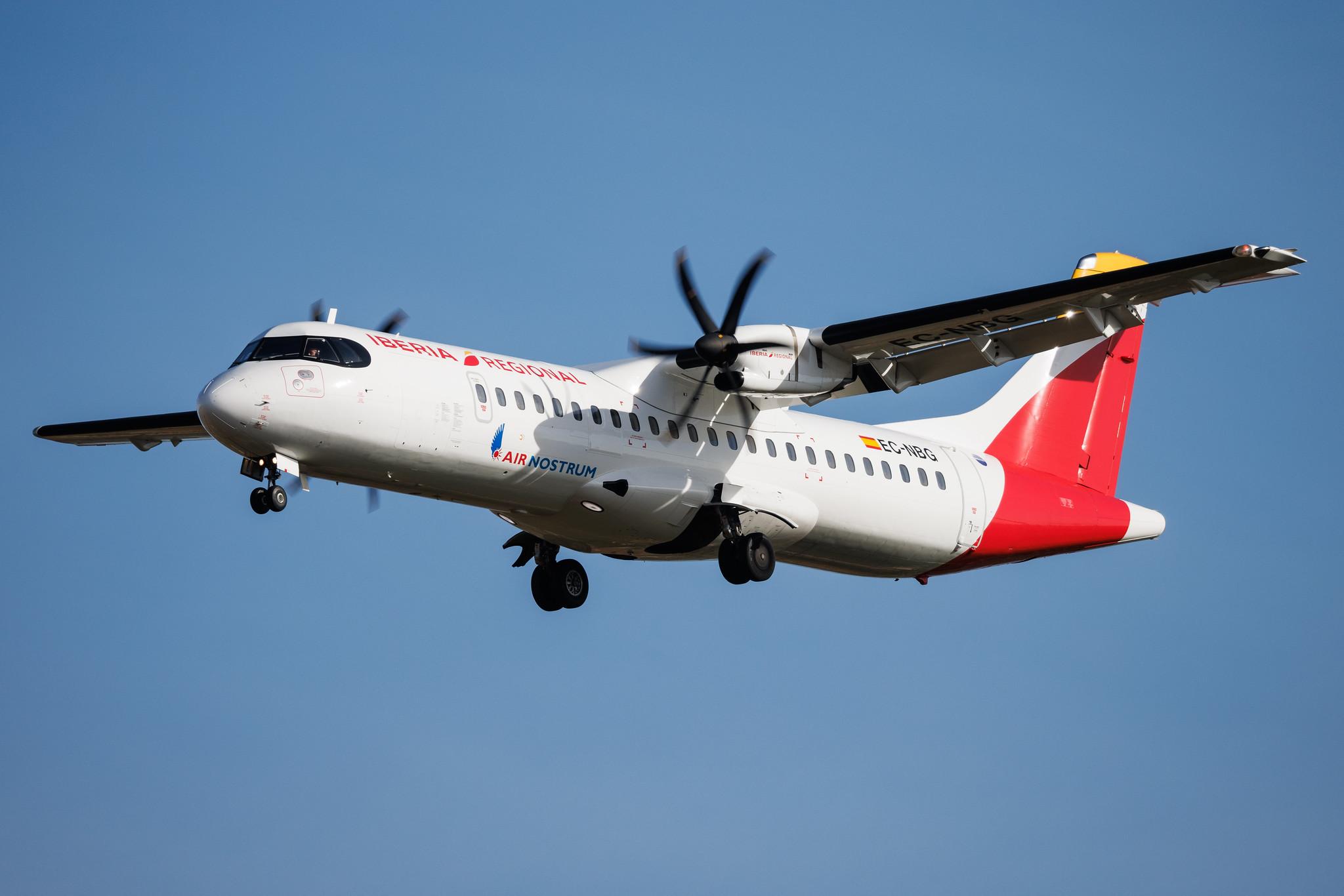 Palma de Mallorca Airport: Iberia Regional (IB / IBE) | Operator: Air Nostrum |  ATR 72-600 AT76 | EC-NBG | MSN 1022