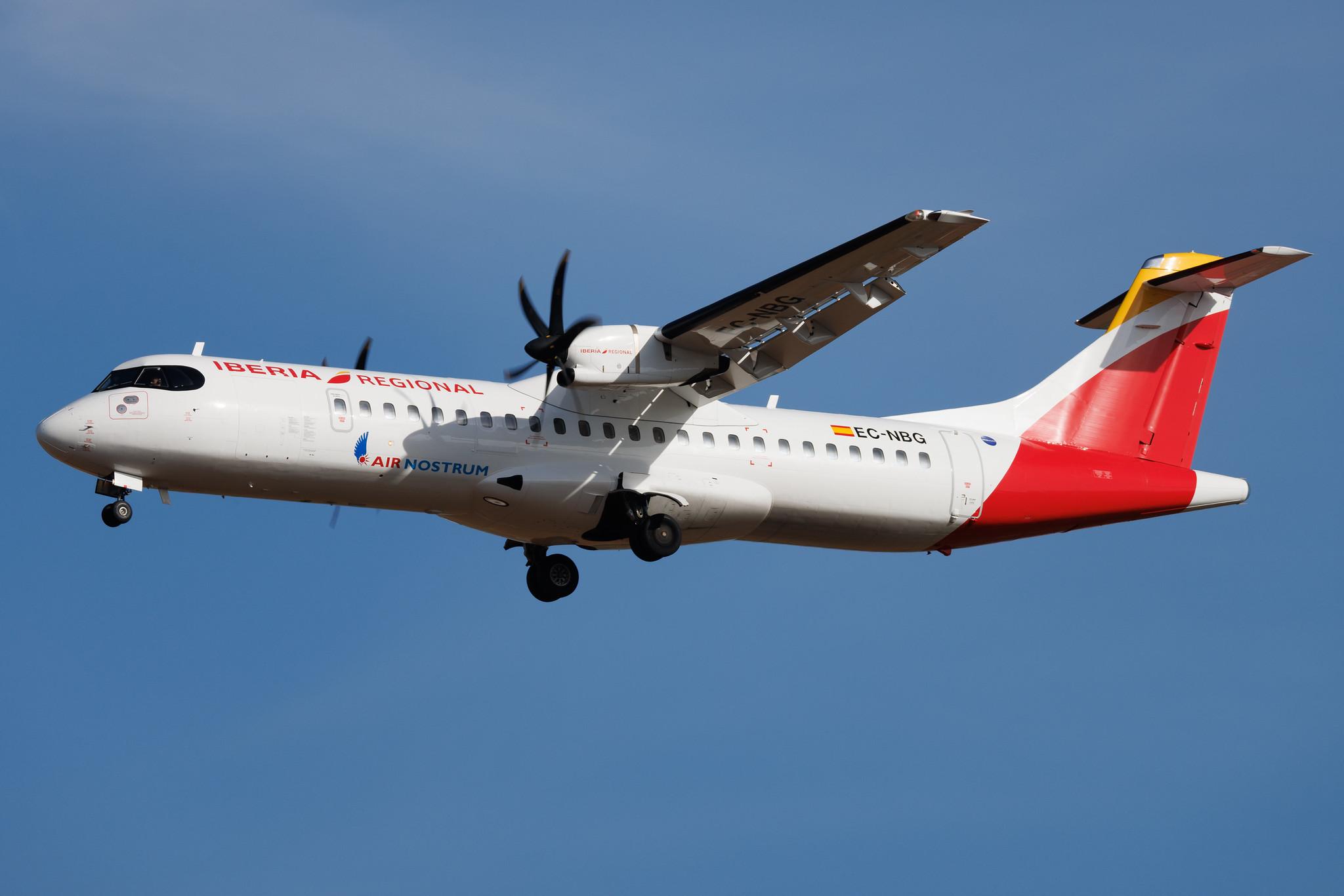 Palma de Mallorca Airport: Iberia Regional (IB / IBE) | Operator: Air Nostrum |  ATR 72-600 AT76 | EC-NBG | MSN 1022