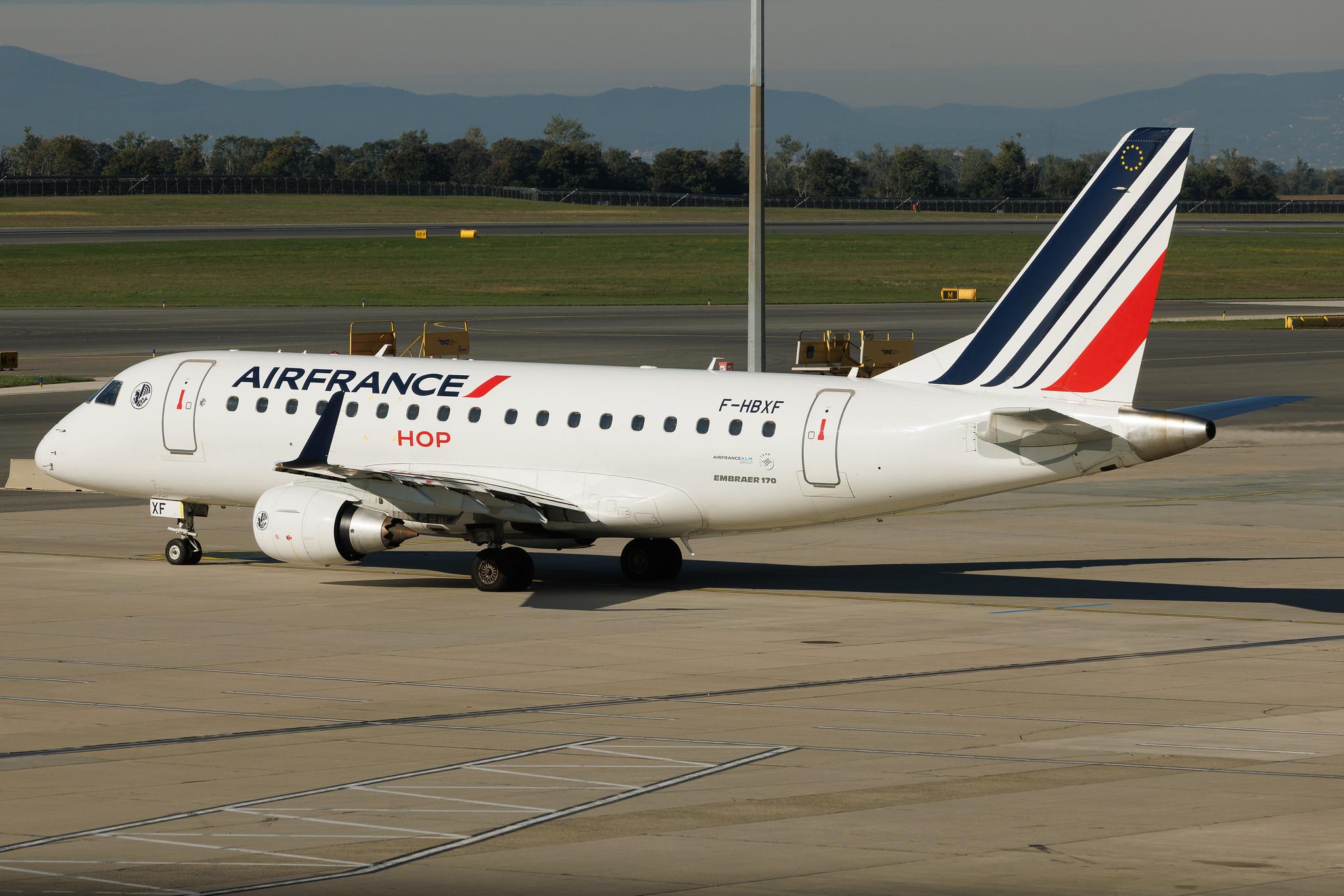 Vienna International Airport: Air France (AF / AFR) | Operator: Air France Hop | Embraer E170STD E170 | F-HBXF | MSN 17000292