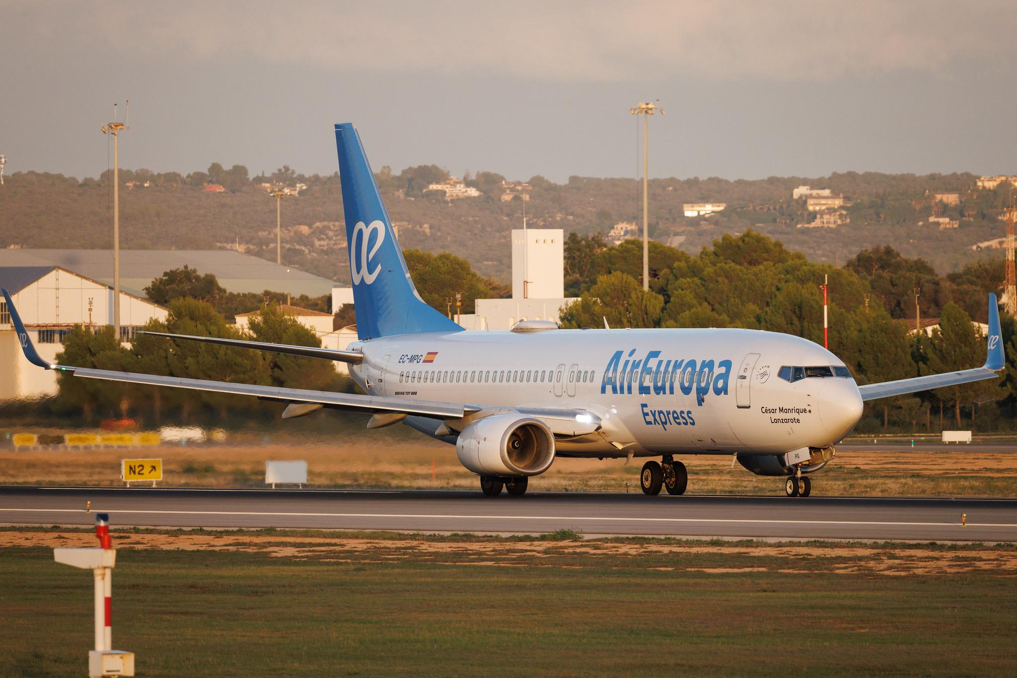 Palma de Mallorca Airport: Air Europa (UX / AEA) | Boeing 737-85P B738 | EC-MPG | MSN 60586