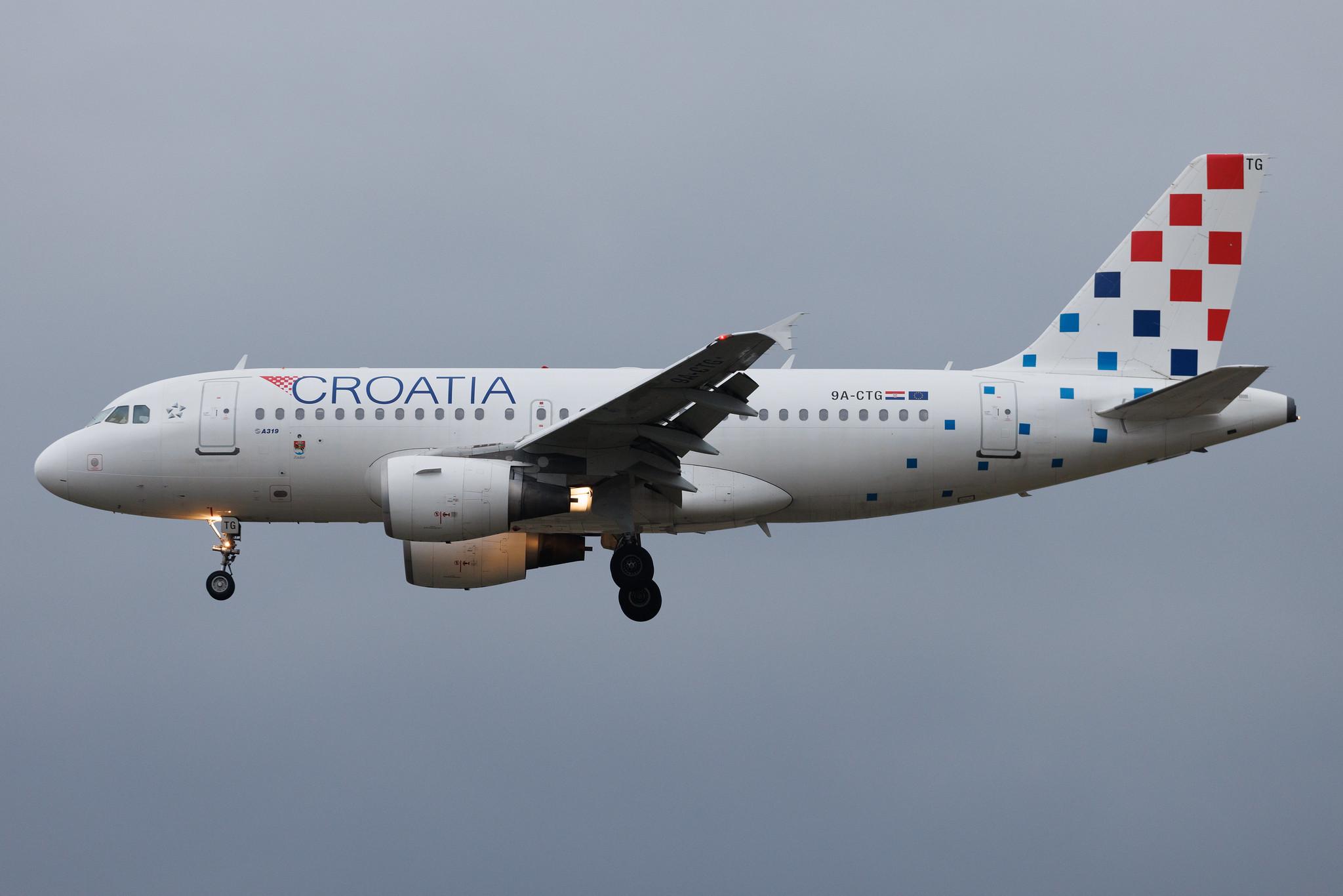 Frankfurt Airport: Croatia Airlines (OU / CTN) | Airbus A319-112 A319 | 9A-CTG | MSN 0767