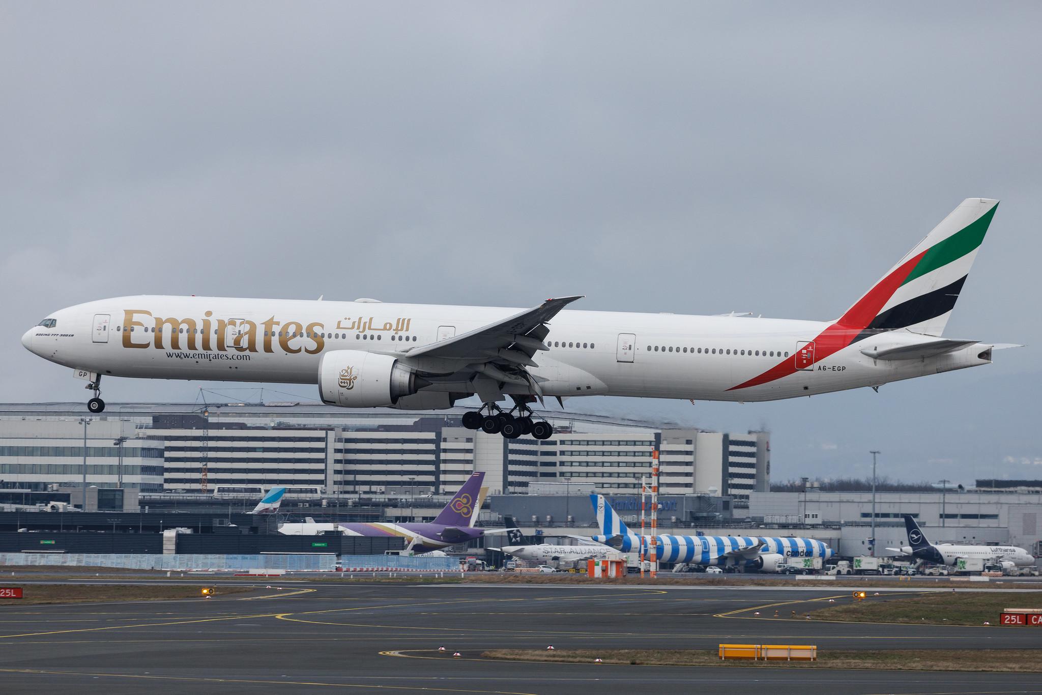 Frankfurt Airport: Emirates (EK / UAE) | Boeing 777-31H(ER) B77W | A6-EGP | MSN 35599
