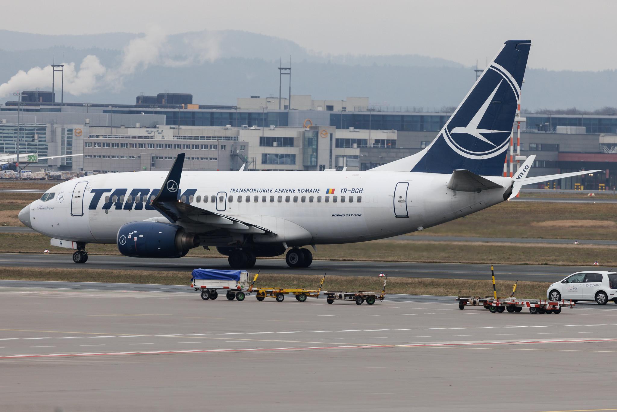 Frankfurt Airport: Tarom (RO / ROT) | Boeing 737-78J B737 | YR-BGH | MSN 28438
