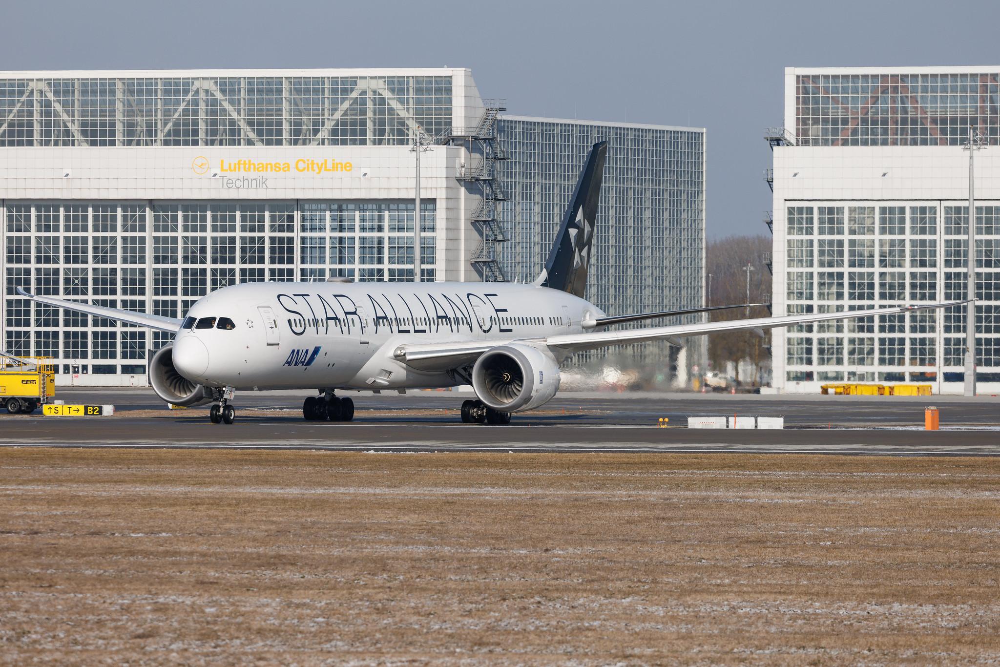 Munich Airport: All Nippon Airways (NH / ANA) | Livery: Star Alliance Livery | Operator: Air Japan | Boeing 787-9 Dreamliner B789 | JA872A | MSN 34504