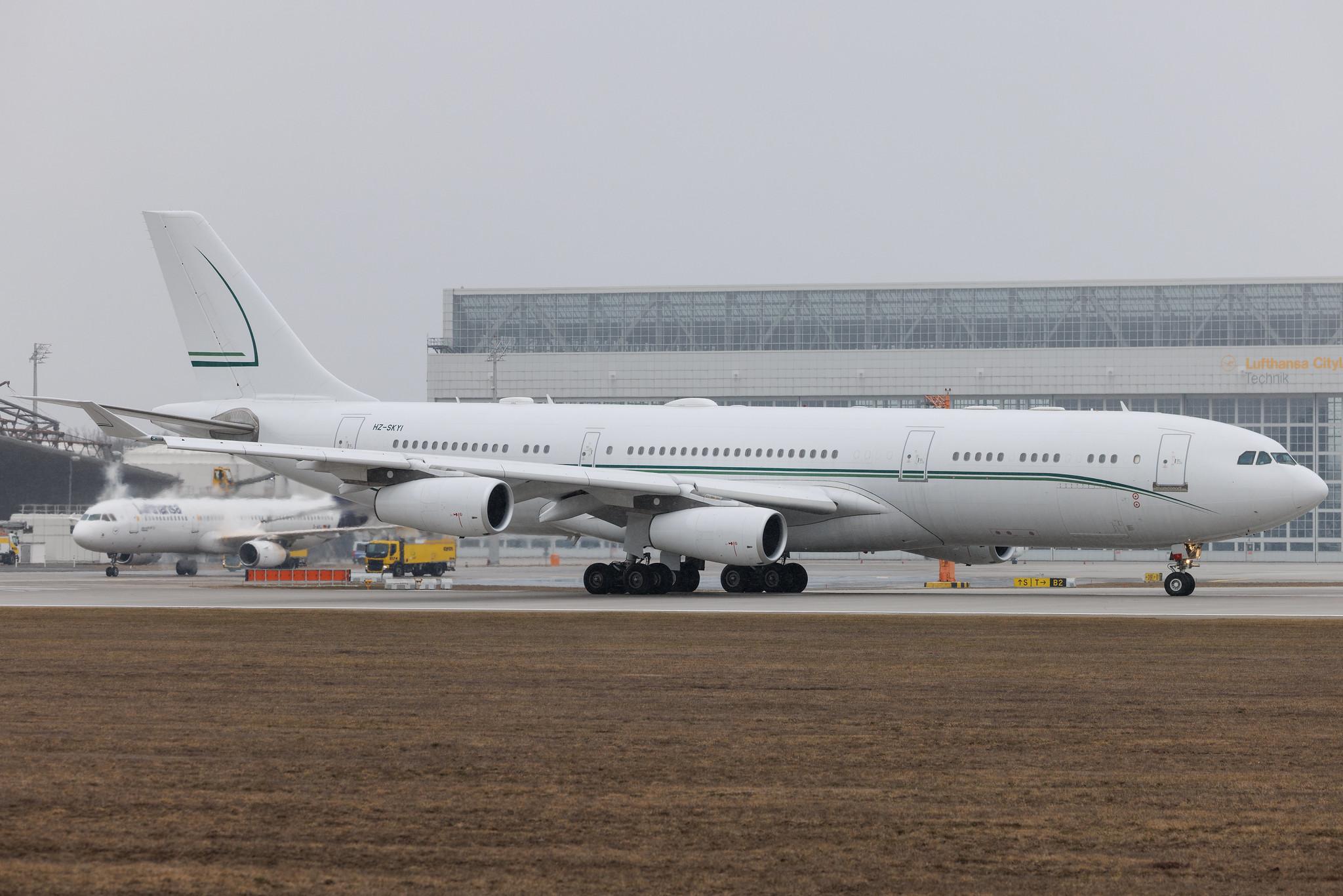 Munich Airport: Alpha Star | Airbus A340-212 A342 | HZ-SKY1 | MSN 0009