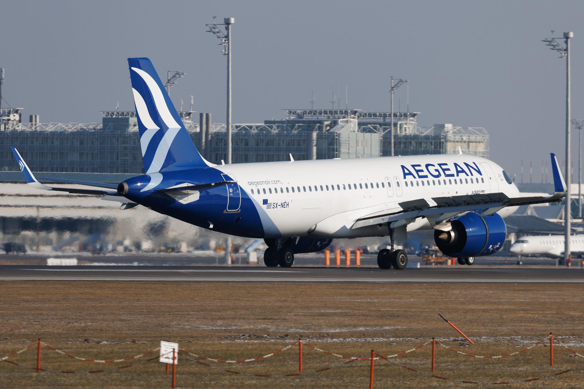 Munich Airport: Aegean Airlines (A3 / AEE) | Airbus A320-271N A20N | SX-NEH | MSN 11308