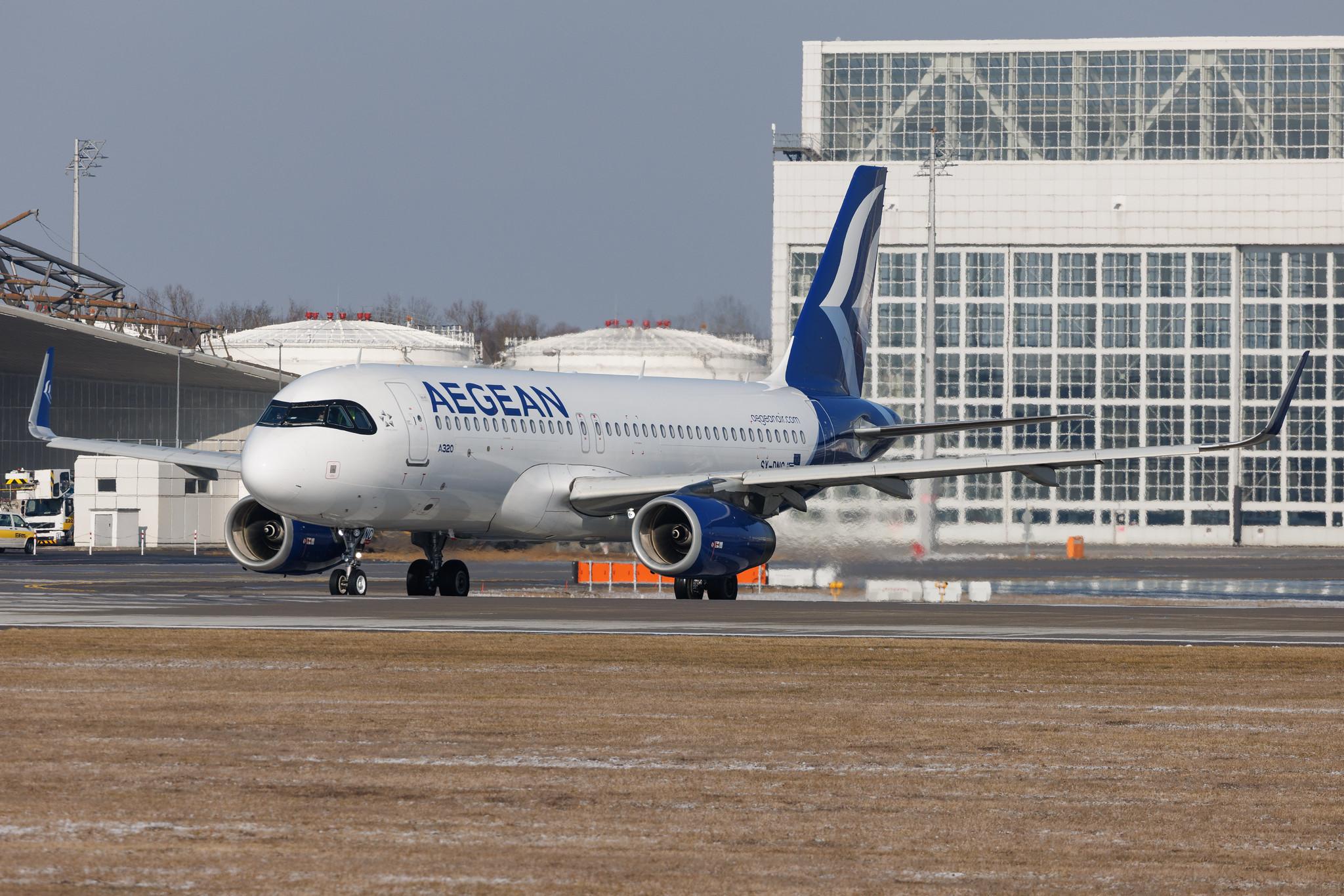 Munich Airport: Aegean Airlines (A3 / AEE) | Airbus A320-232 A320 | SX-DNC | MSN 6961