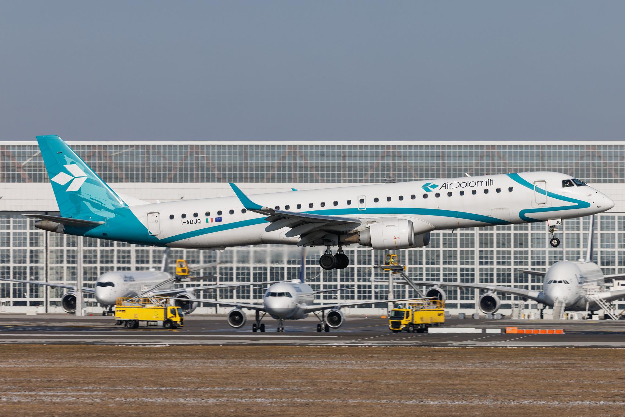 Munich Airport: Air Dolomiti (EN / DLA) | Embraer E195LR E195 | I-ADJQ | MSN 19000587