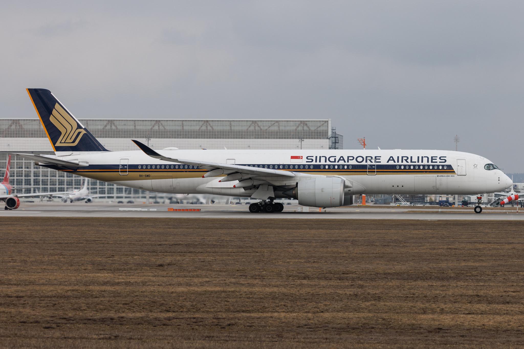 Munich Airport: Singapore Airlines (SQ / SIA) | Airbus A350-941 A359 | 9V-SMD | MSN 037