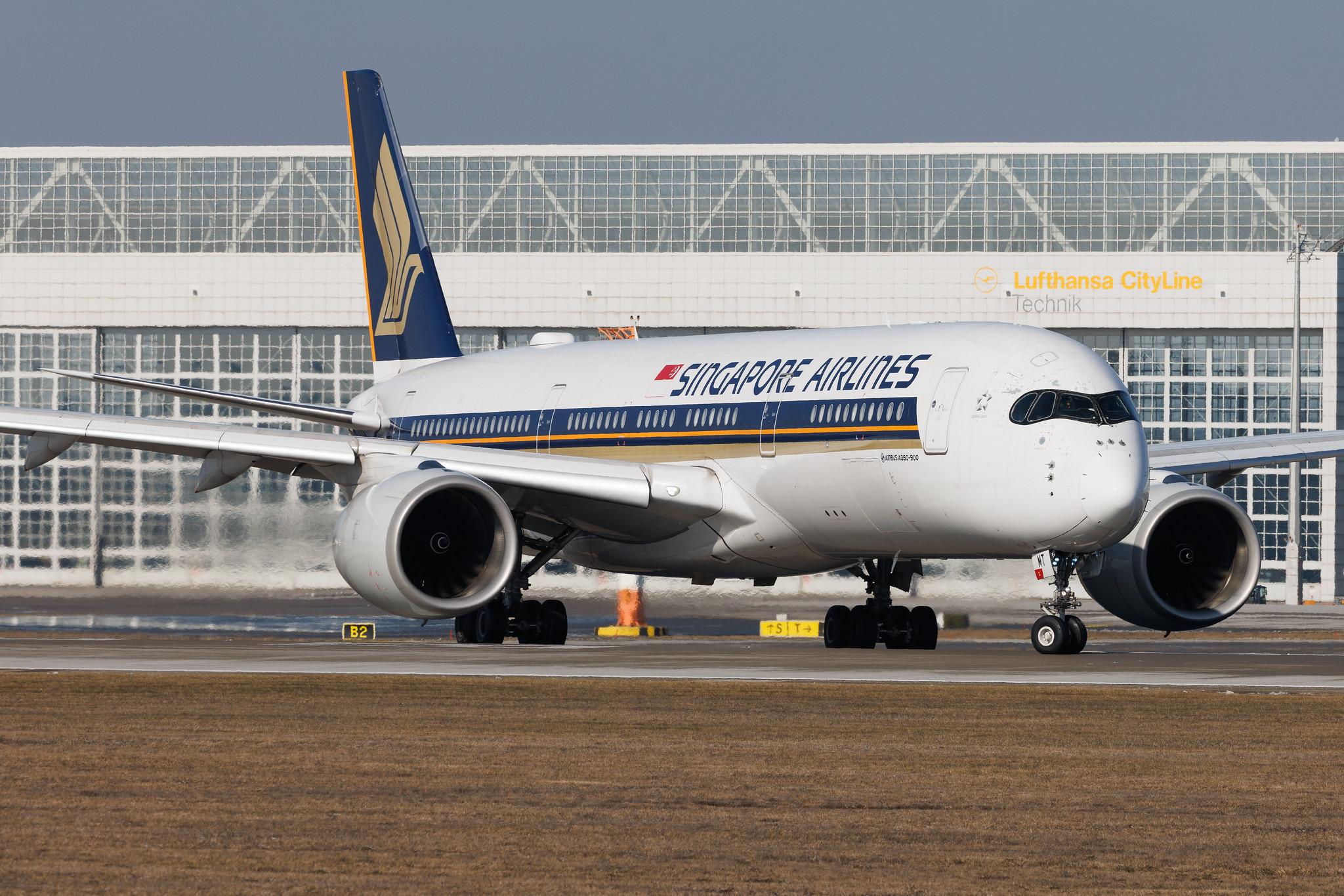 Munich Airport: Singapore Airlines (SQ / SIA) | Airbus A350-941 A359 | 9V-SMT | MSN 170