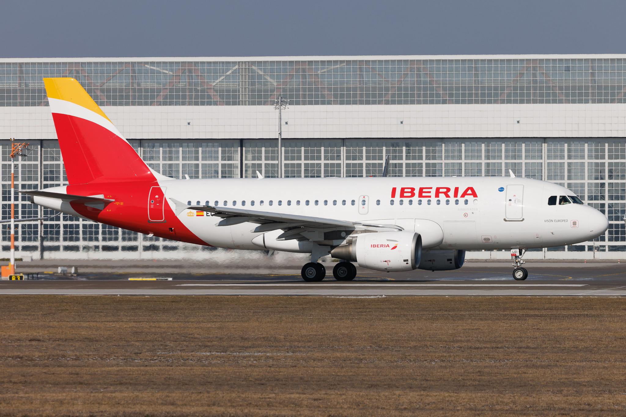 Munich Airport: Iberia (IB / IBE) | Airbus A319-111 A319 | EC-LEI | MSN 3744