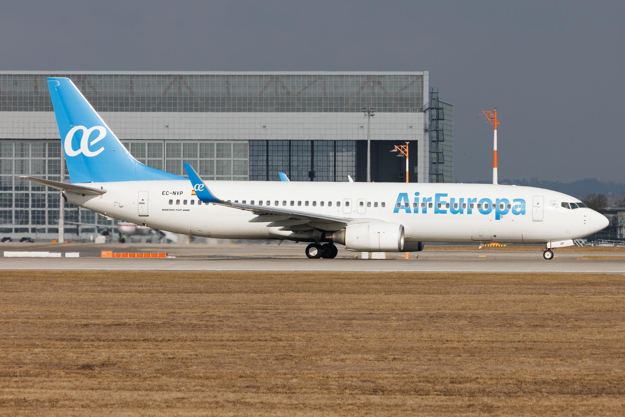 Munich Airport: Air Europa (UX / AEA) | Boeing 737-8AS B738 | EC-NVP | MSN 35017