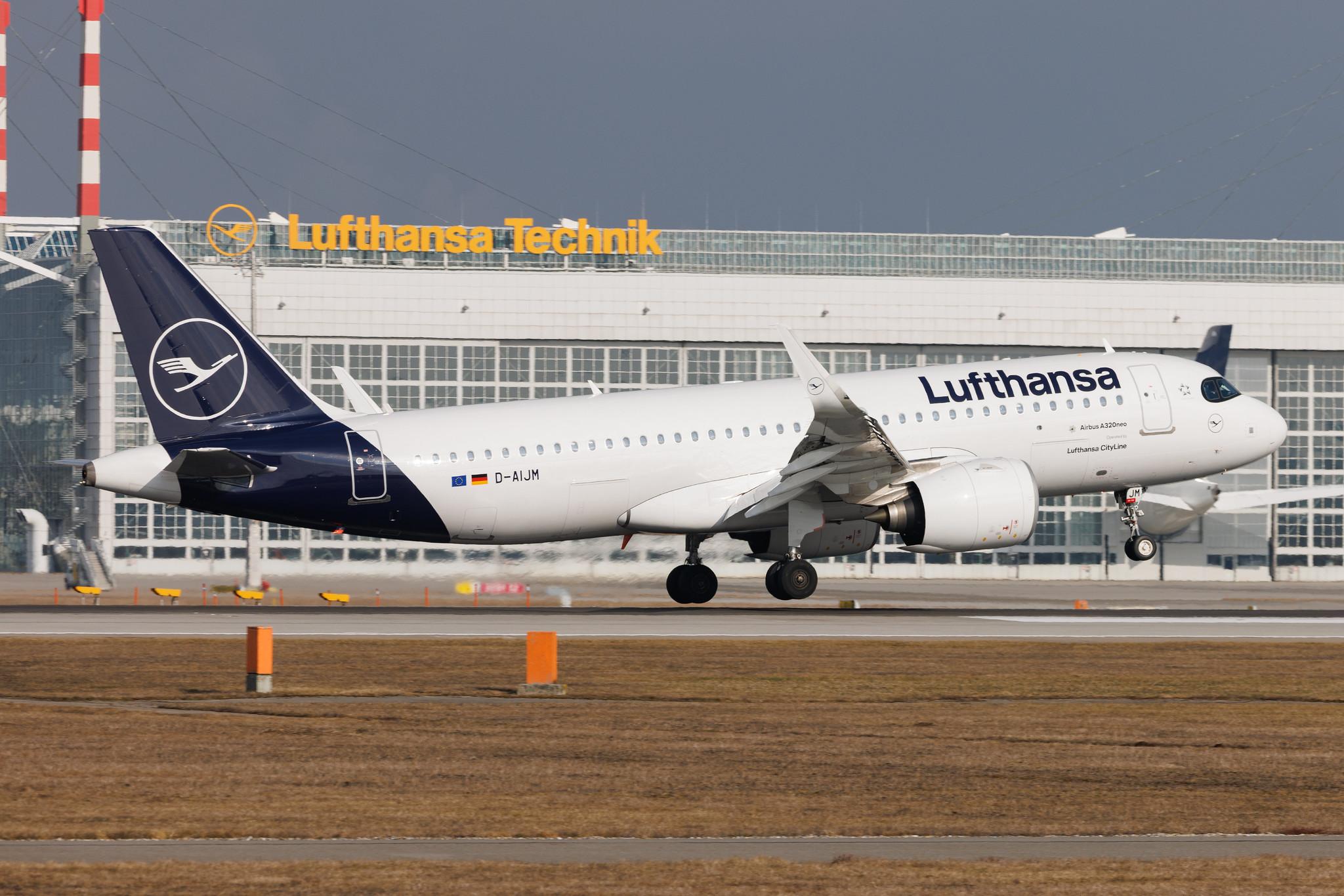 Munich Airport: Lufthansa (LH / DLH) | Operator: Lufthansa CityLine | Airbus A320-271N A20N | D-AIJM | MSN 11569