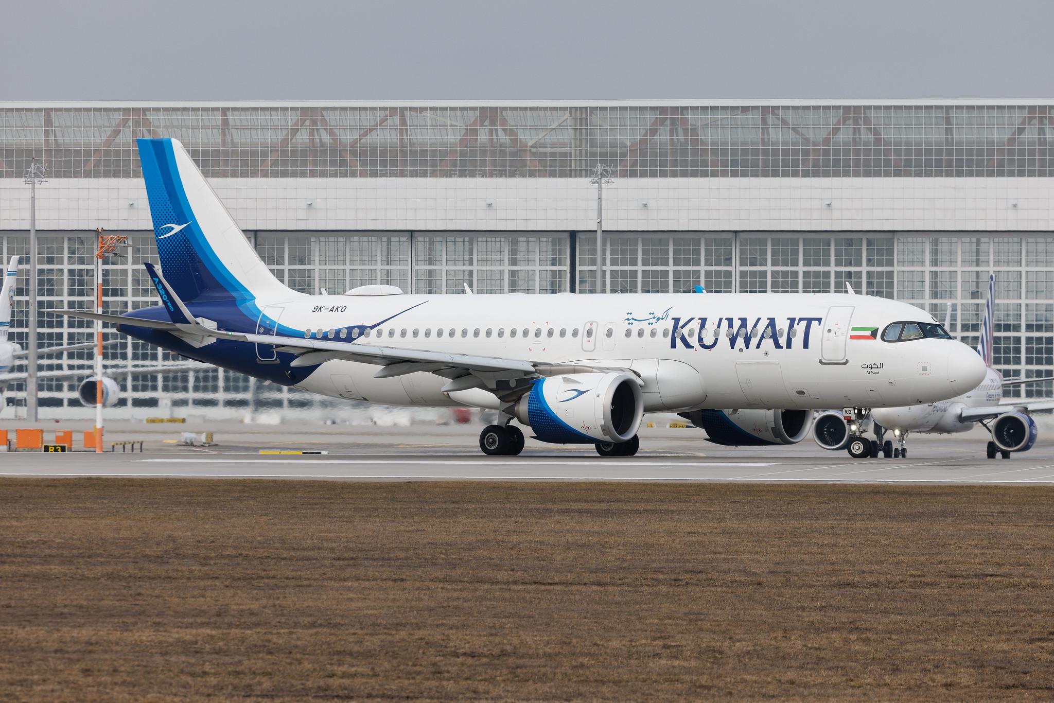 Munich Airport: Kuwait Airways (KU / KAC) | Airbus A320-251N A20N | 9K-AKO | MSN 10082