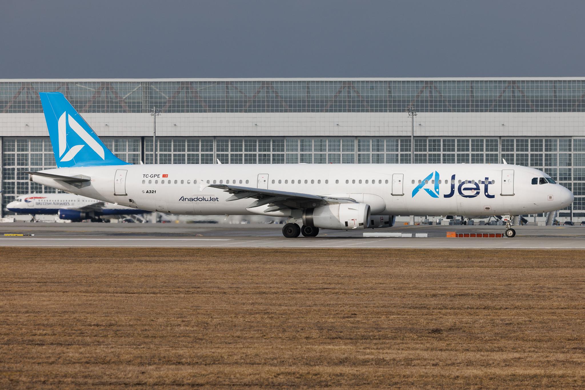Munich Airport: AJet (VF / TKJ) | Operator: BBN Airlines | Airbus A321-231 A321 | TC-GPE | MSN 02916
