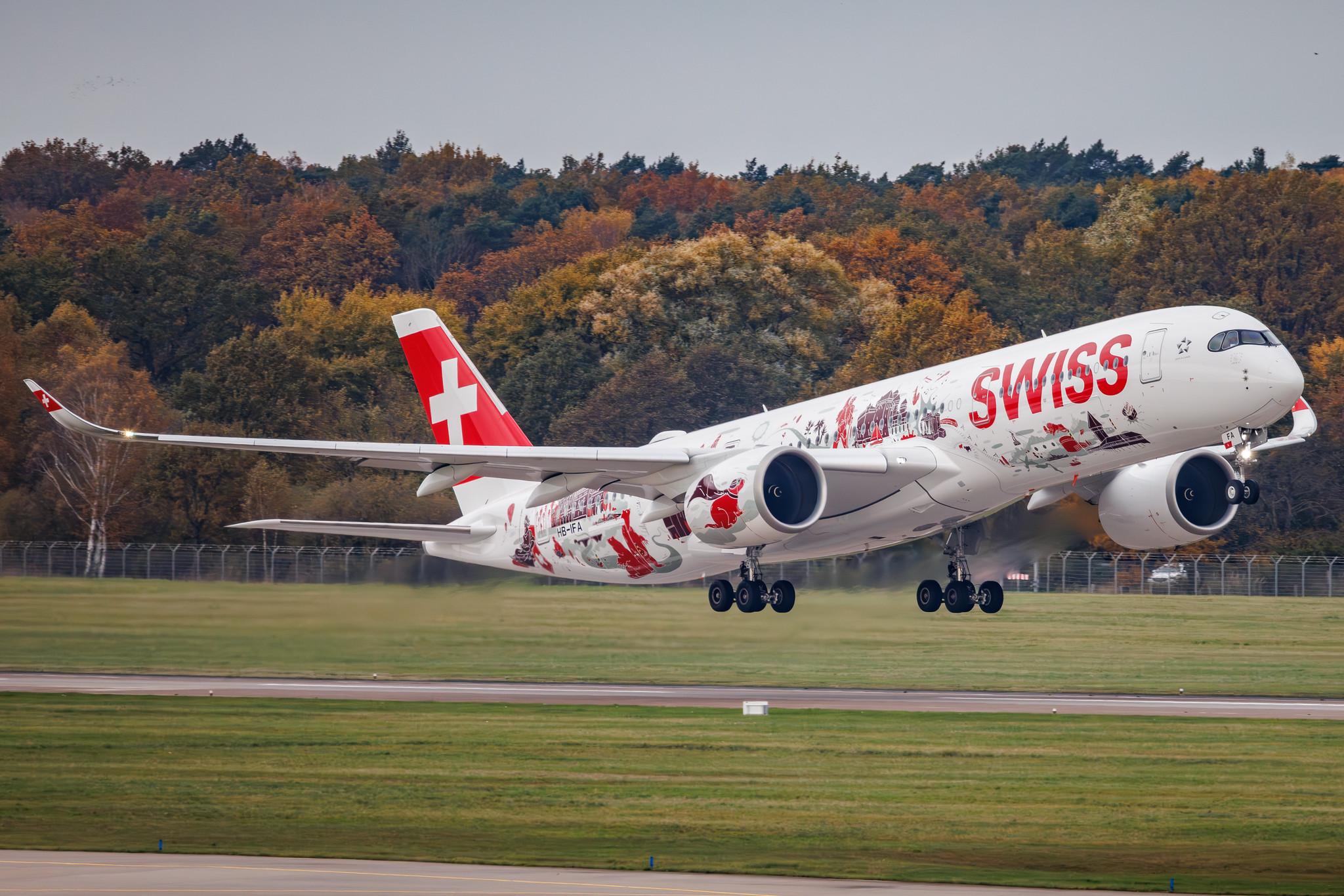 Hannover Airport: Swiss (LX / SWR) | Livery: Wanderlust Livery | Airbus A350-941 A359 | HB-IFA | MSN 737