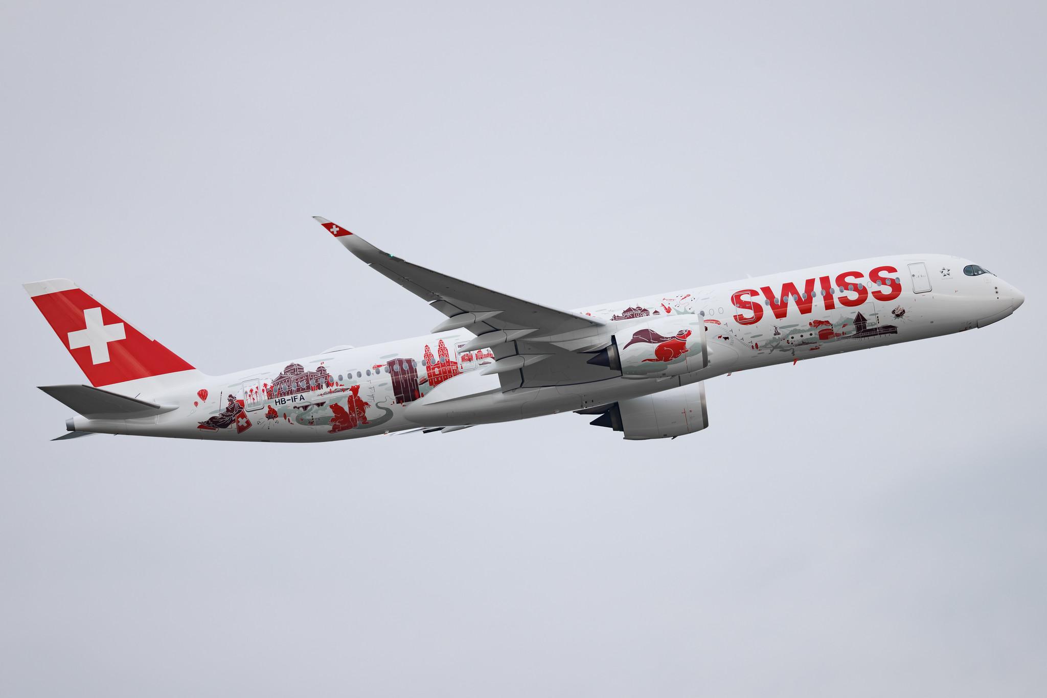 Hannover Airport: Swiss (LX / SWR) | Livery: Wanderlust Livery | Airbus A350-941 A359 | HB-IFA | MSN 737