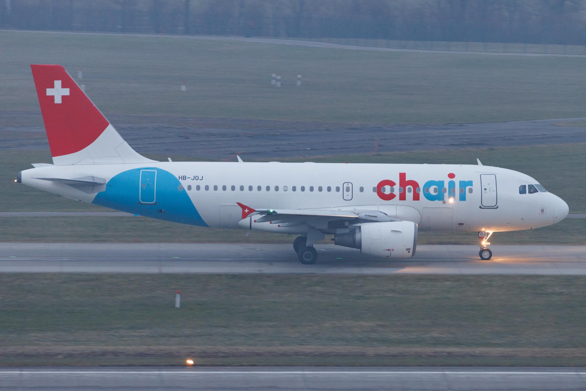 Flughafen Zürich: Chair Airlines (GM / GSW) | Airbus A319-112 A319 | HB-JOJ | MSN 3024