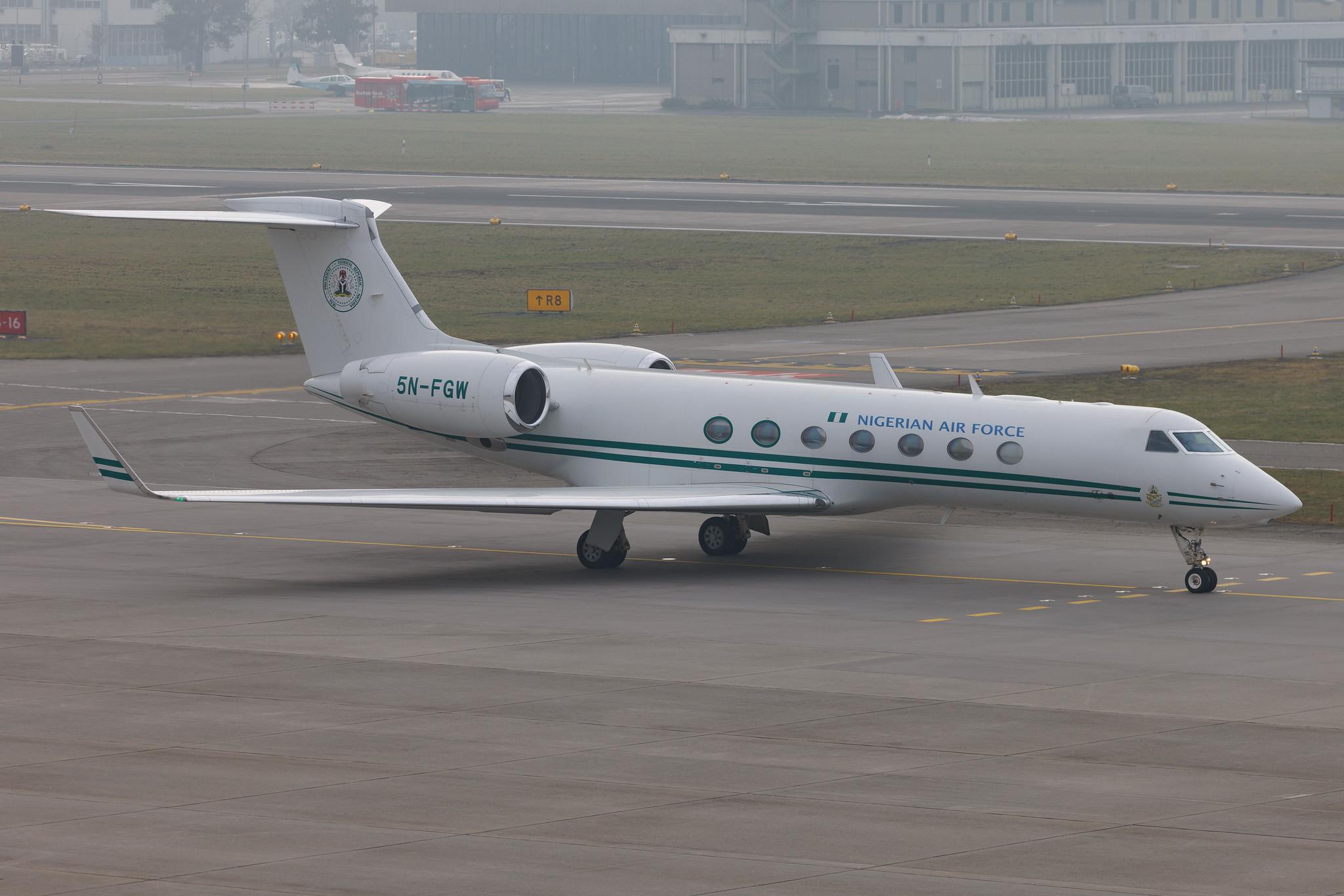 Flughafen Zürich: Nigeria - Air Force (NGR) | Gulfstream G550 GLF5 | 5N-FGW | MSN 5310