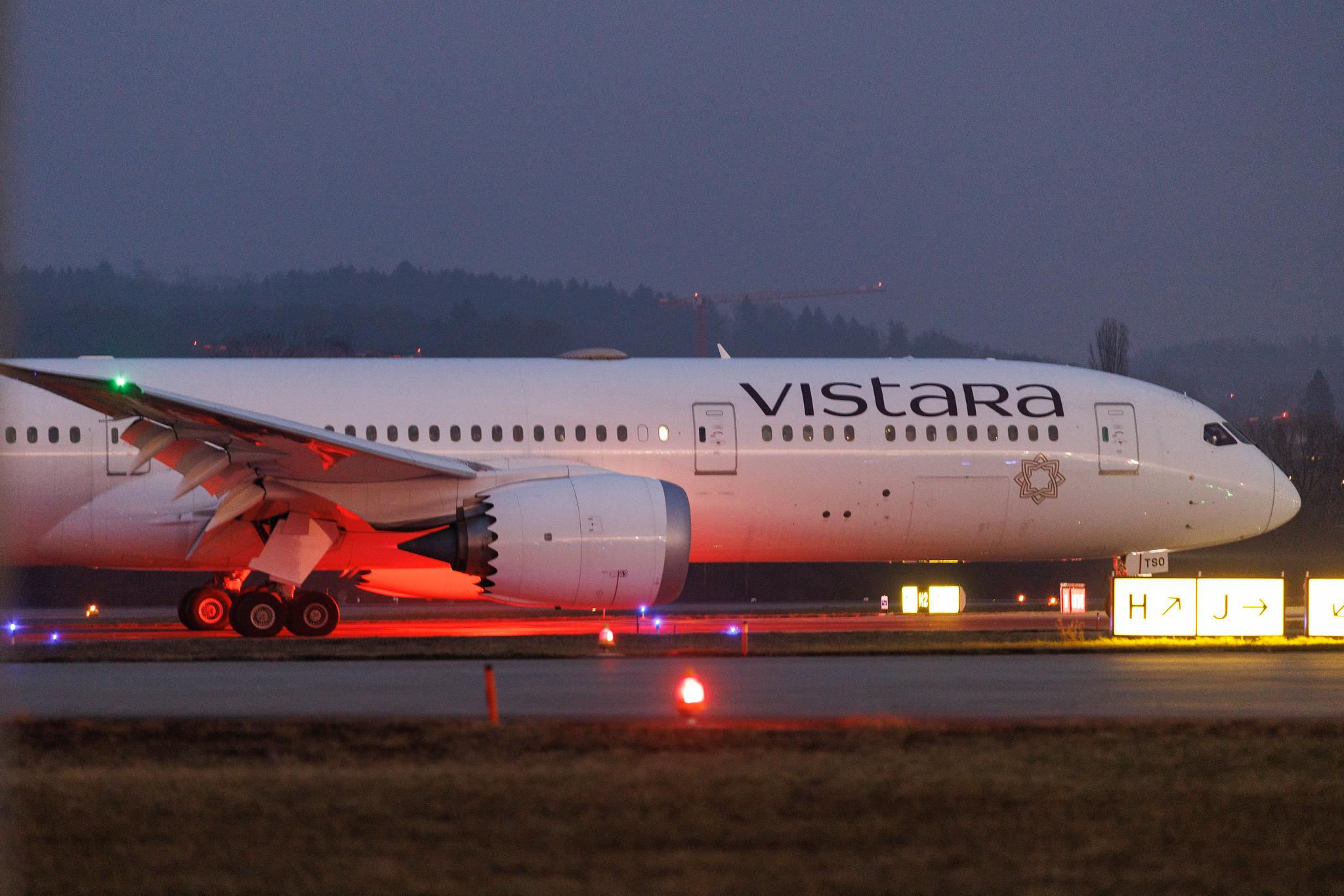 Flughafen Zürich: Air India (AI / AIC) | Boeing 787-9 Dreamliner B789 | VT-TSO | MSN 66530
