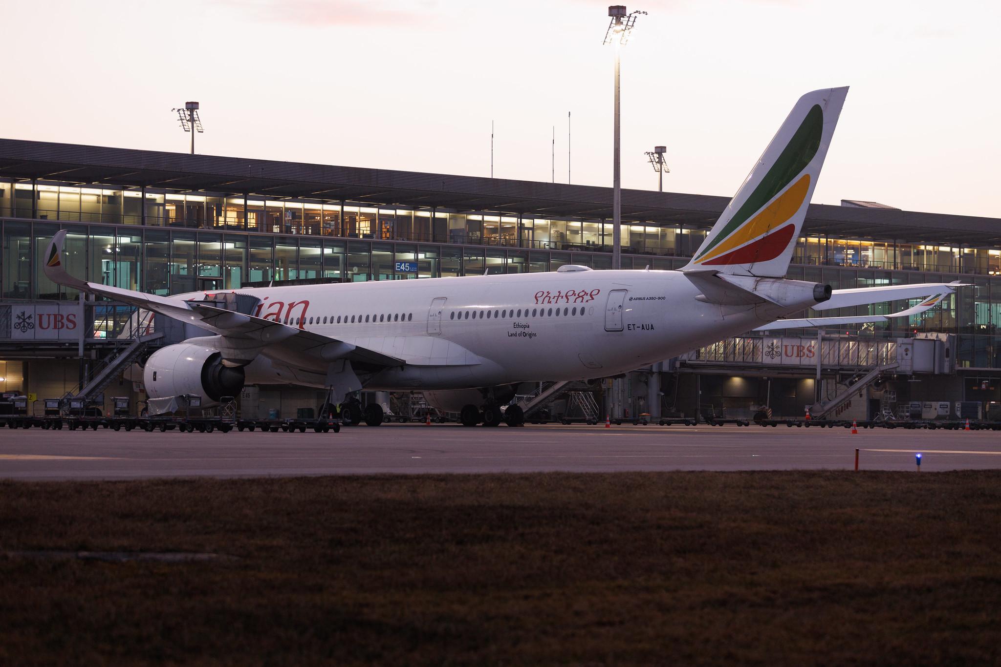 Flughafen Zürich: Ethiopian Airlines (ET / ETH) | Airbus A350-941 A359 | ET-AUA | MSN 103