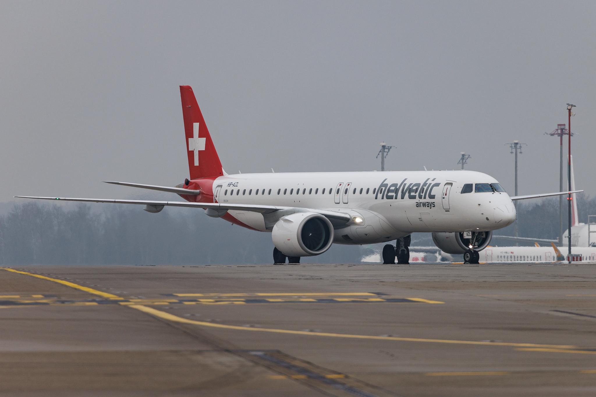 Flughafen Zürich: Helvetic Airways (2L / OAW) | Embraer E195-E2 E295 | HB-AZL | MSN 19020059
