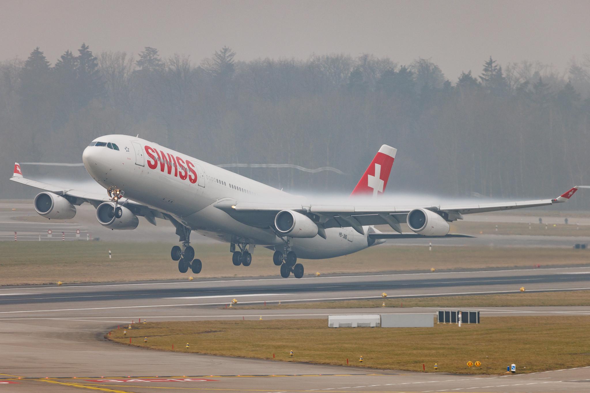 Flughafen Zürich: Swiss (LX / SWR) | Airbus A340-313 A343 | HB-JMB | MSN 0545