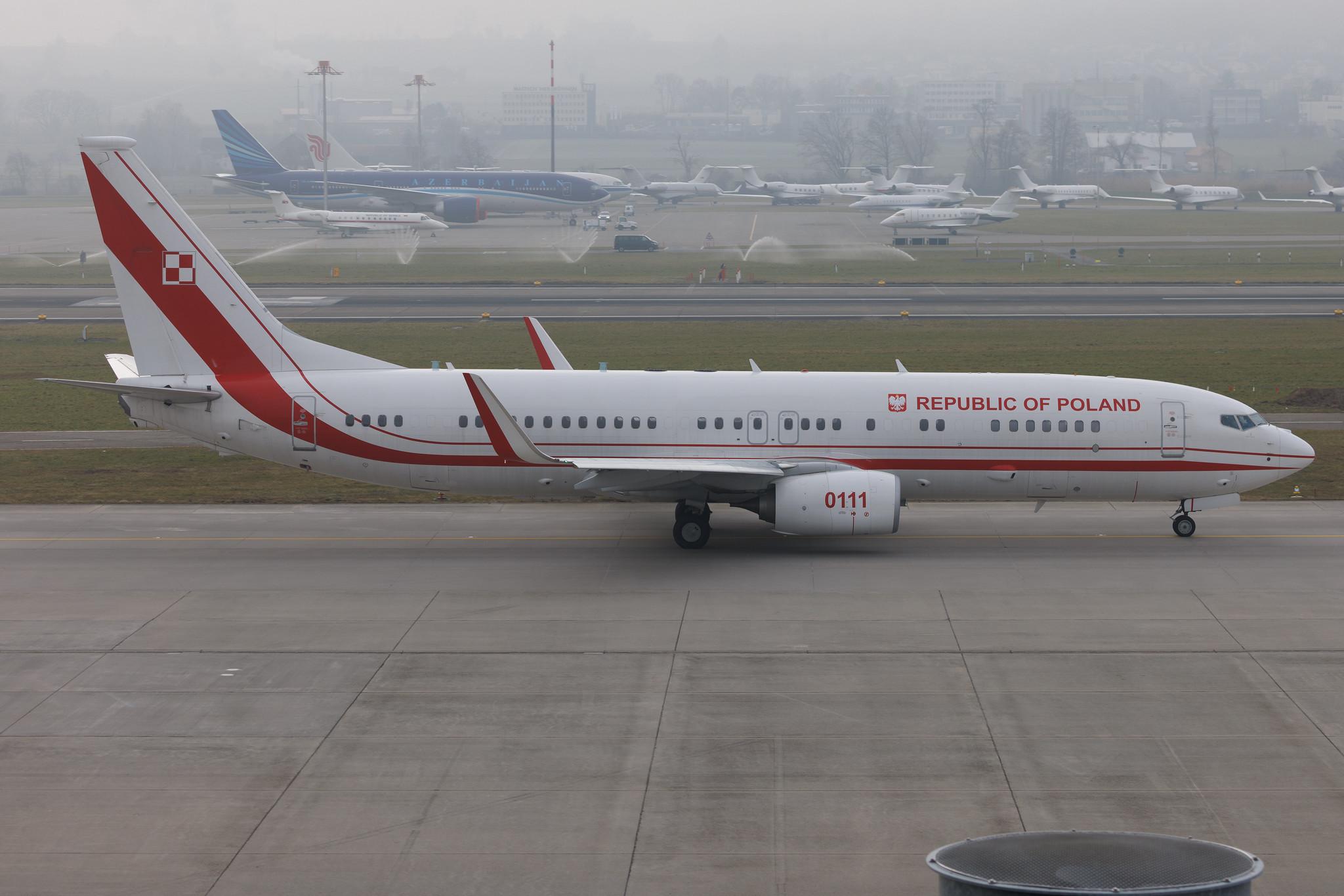 Flughafen Zürich: Polish Government | Boeing 737-8TV(WL) BBJ2 B738 | 0111 | MSN 64927 / 7152