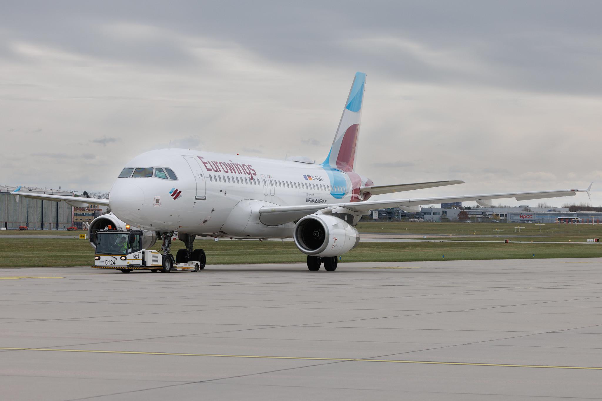Hamburg Airport: Eurowings (EW / EWG) | Airbus A319-132 A319 | D-AGWK | MSN 3500