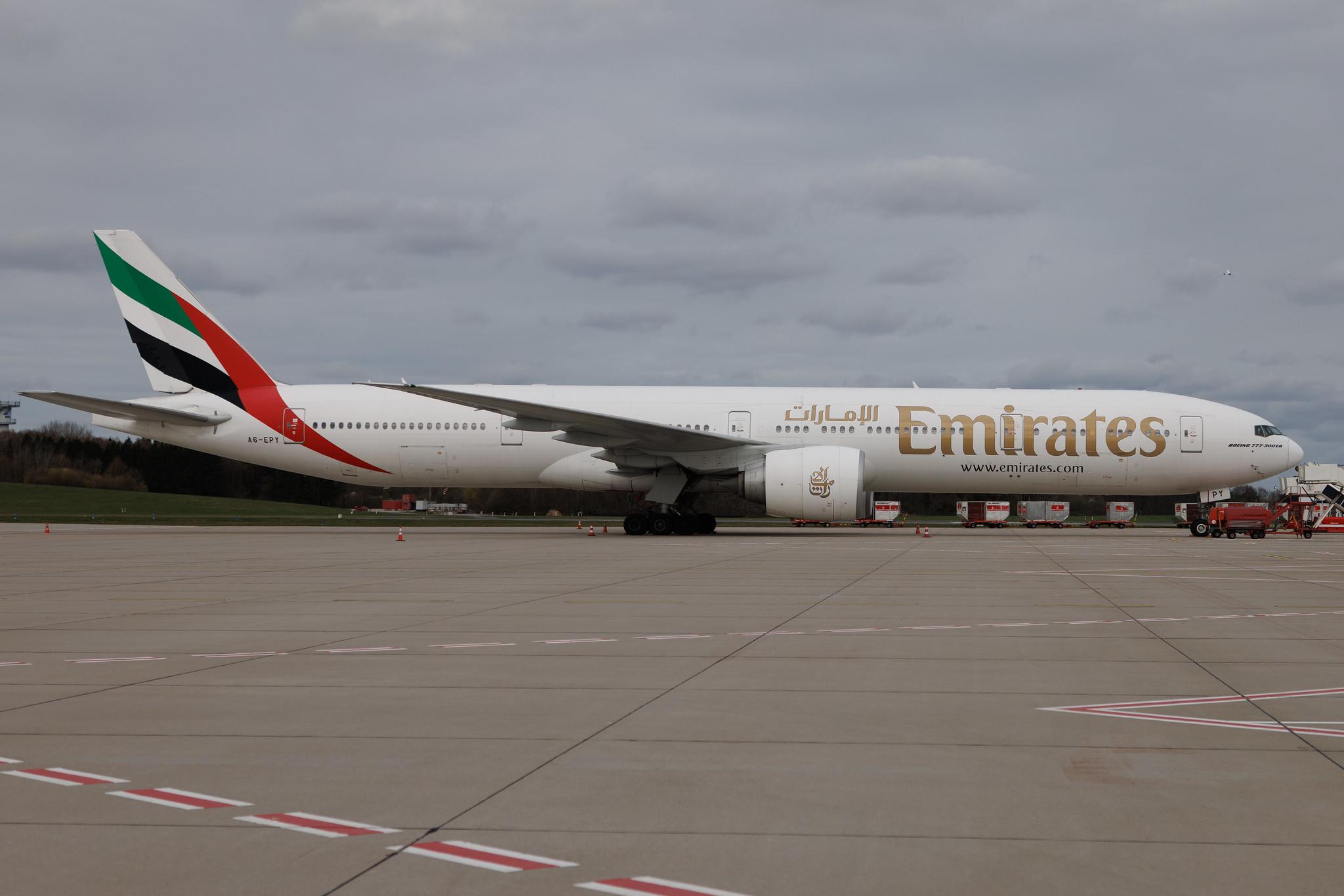 Hamburg Airport: Emirates (EK / UAE) | Boeing 777-31H(ER) B77W | A6-EPY | MSN 42344