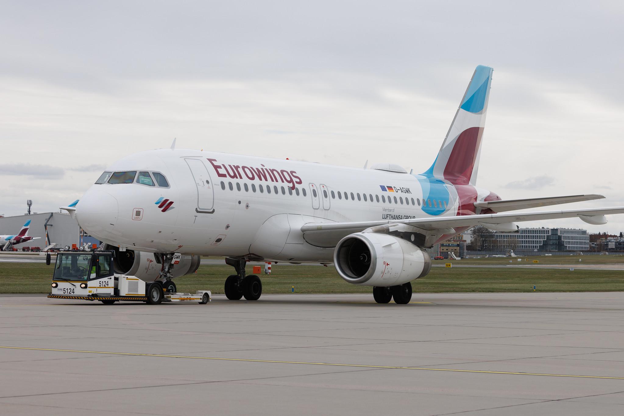 Hamburg Airport: Eurowings (EW / EWG) | Airbus A319-132 A319 | D-AGWK | MSN 3500