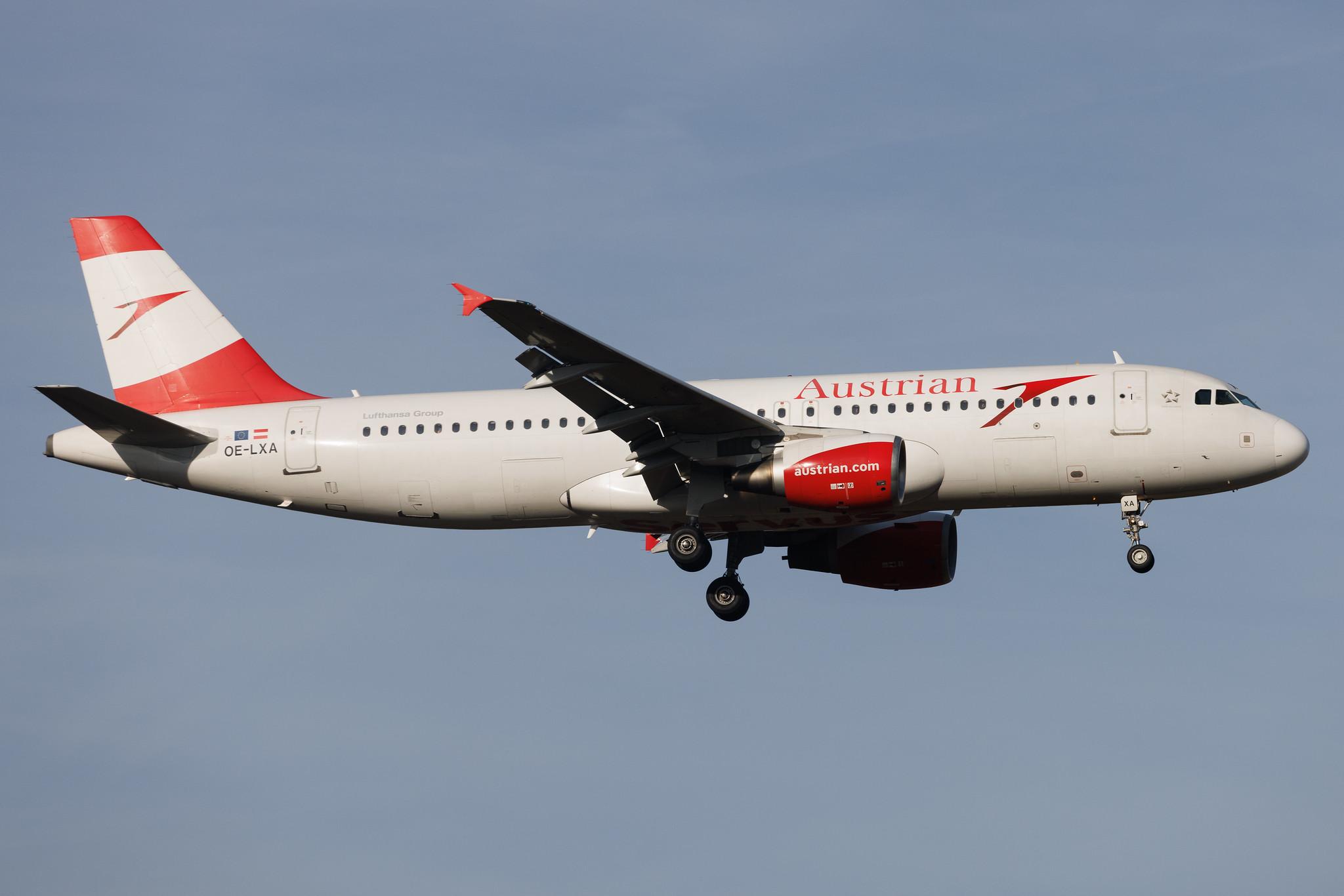 Frankfurt Airport: Austrian Airlines (OS / AUA) | Airbus A320-216 A320 | OE-LXA | MSN 3295