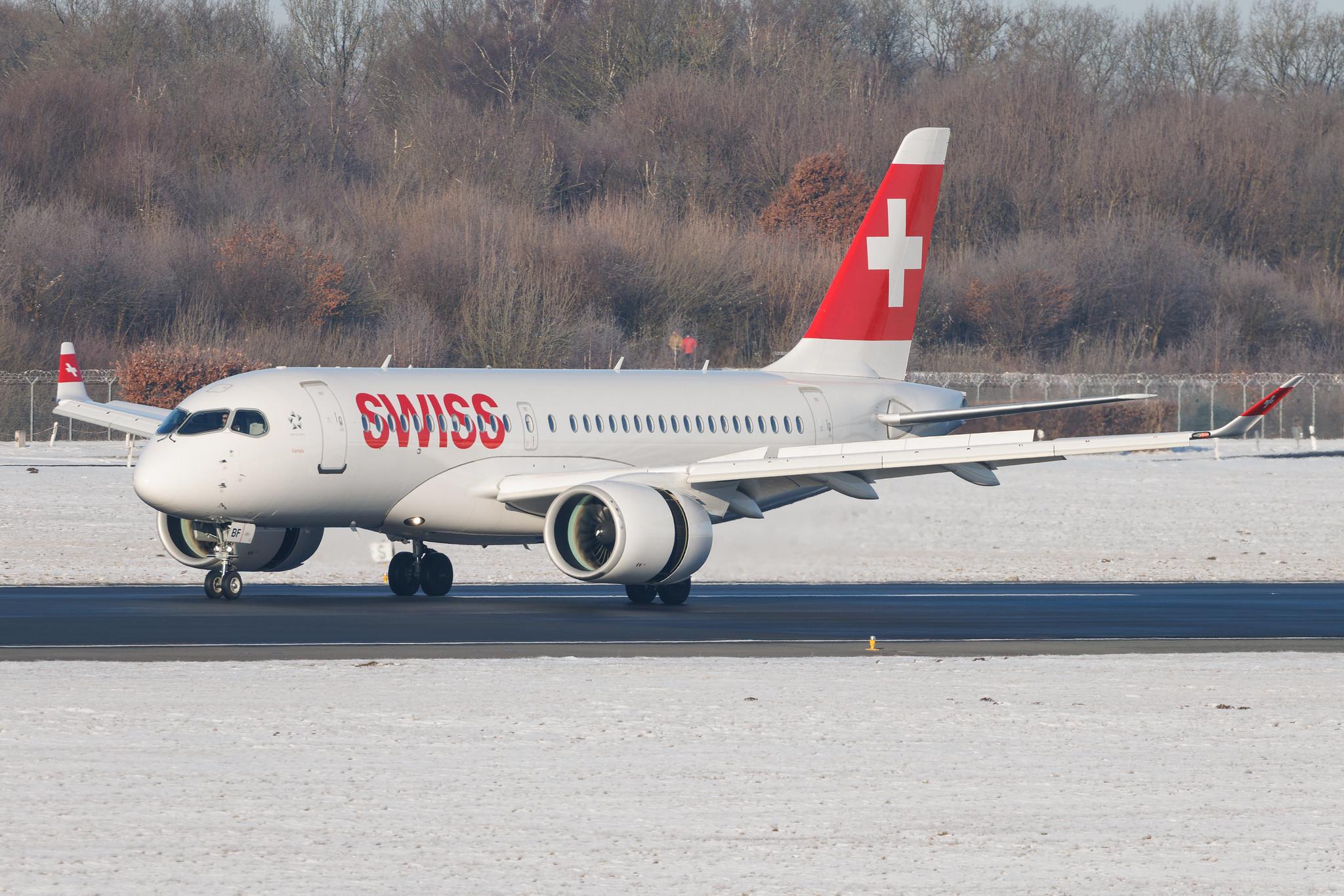 Hamburg Airport: Swiss (LX / SWR) | Airbus A220-100 BCS1 | HB-JBF | MSN 50015