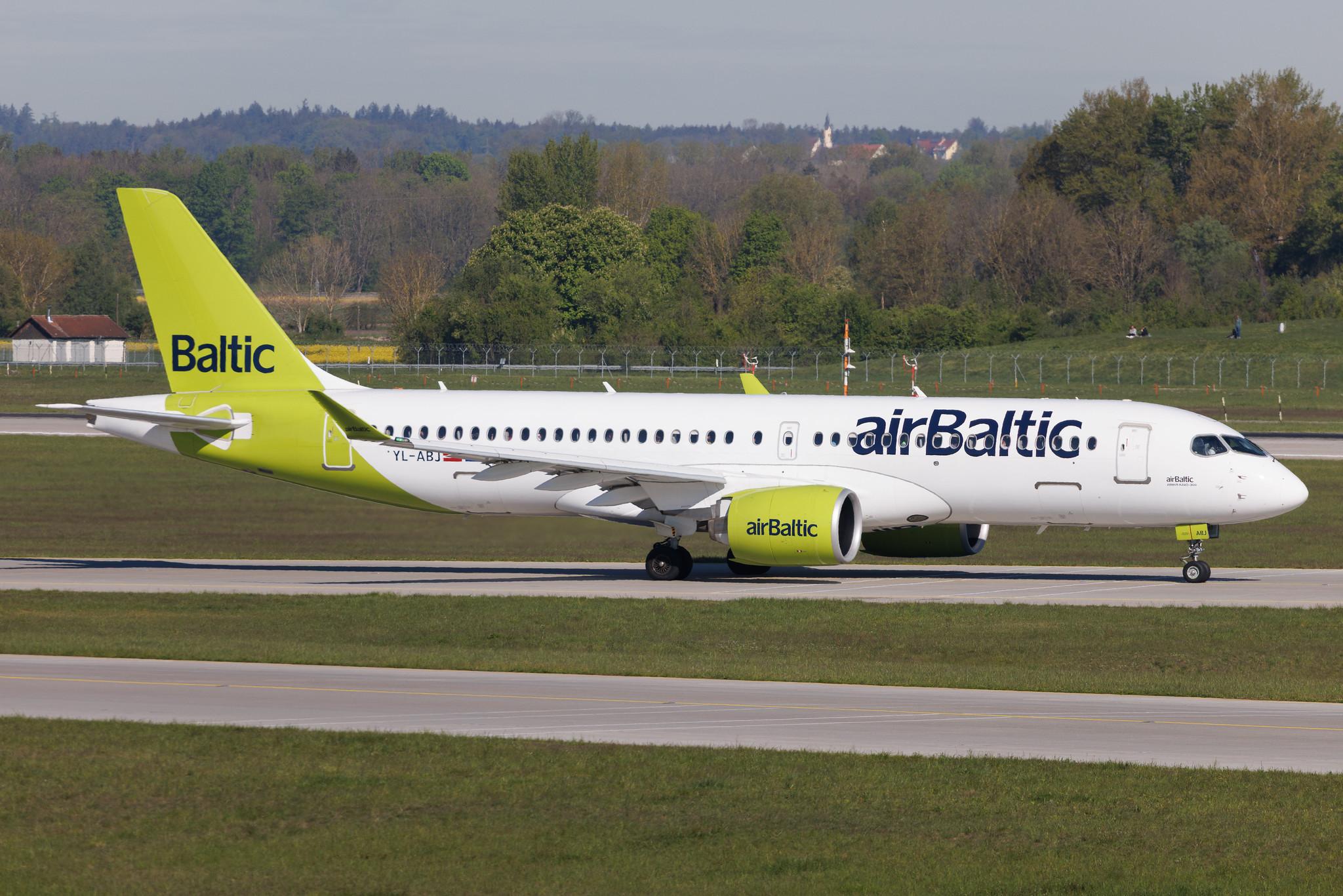 Munich Airport: Air Baltic (BT / BTI) | Airbus A220-300 BCS3 | YL-ABJ | MSN 55165