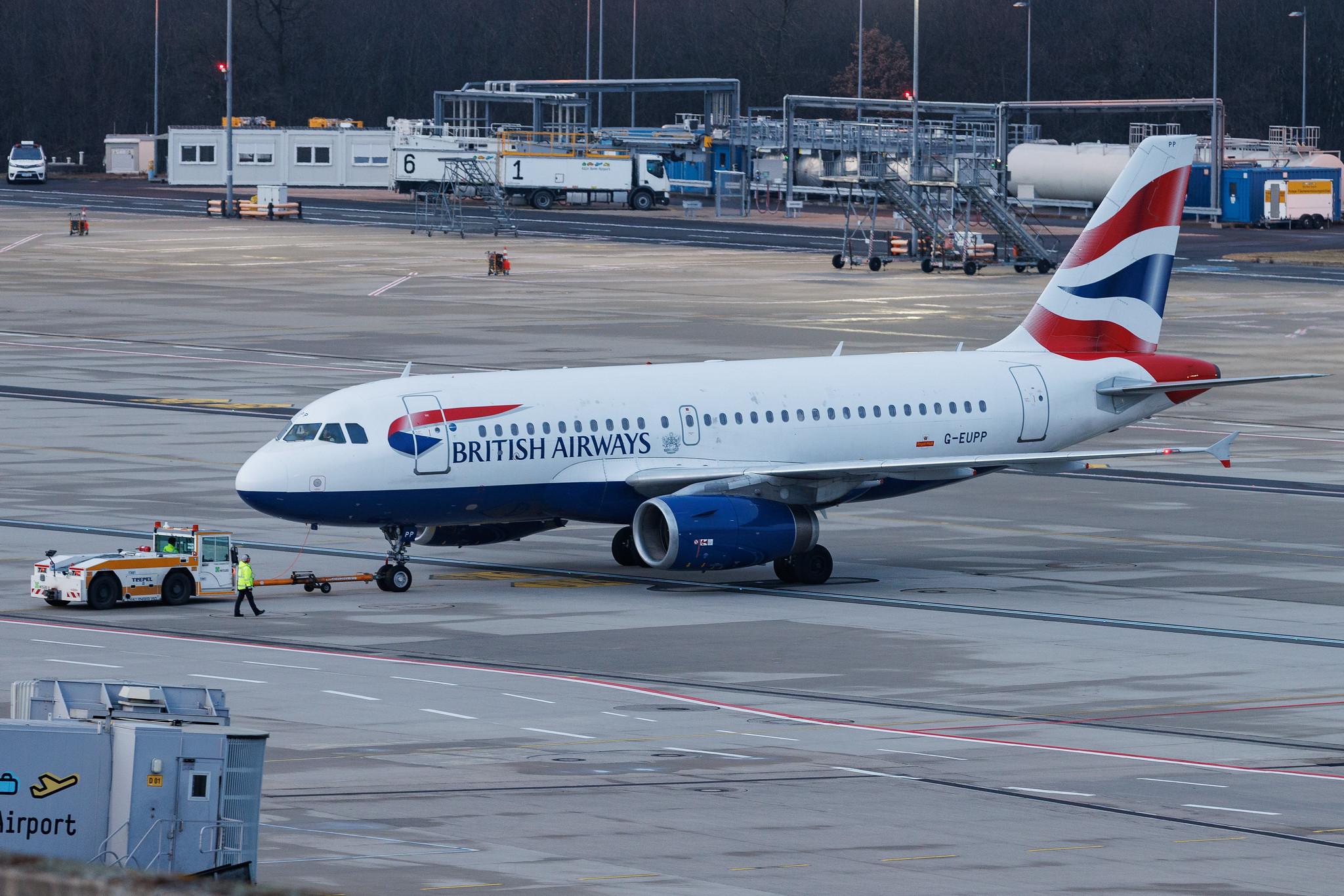 Köln Bonn Airport: British Airways (BA / BAW) | Airbus A319-131 A319 | G-EUPP | MSN 1295